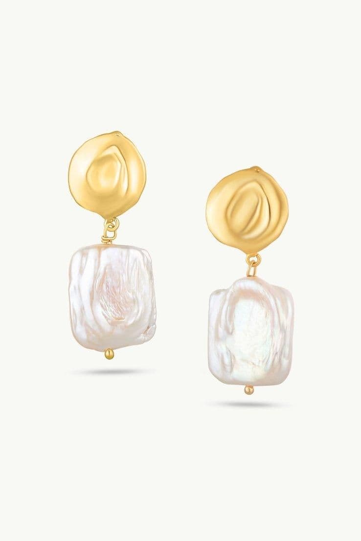 Josi Gold Pearl Drop Earrings