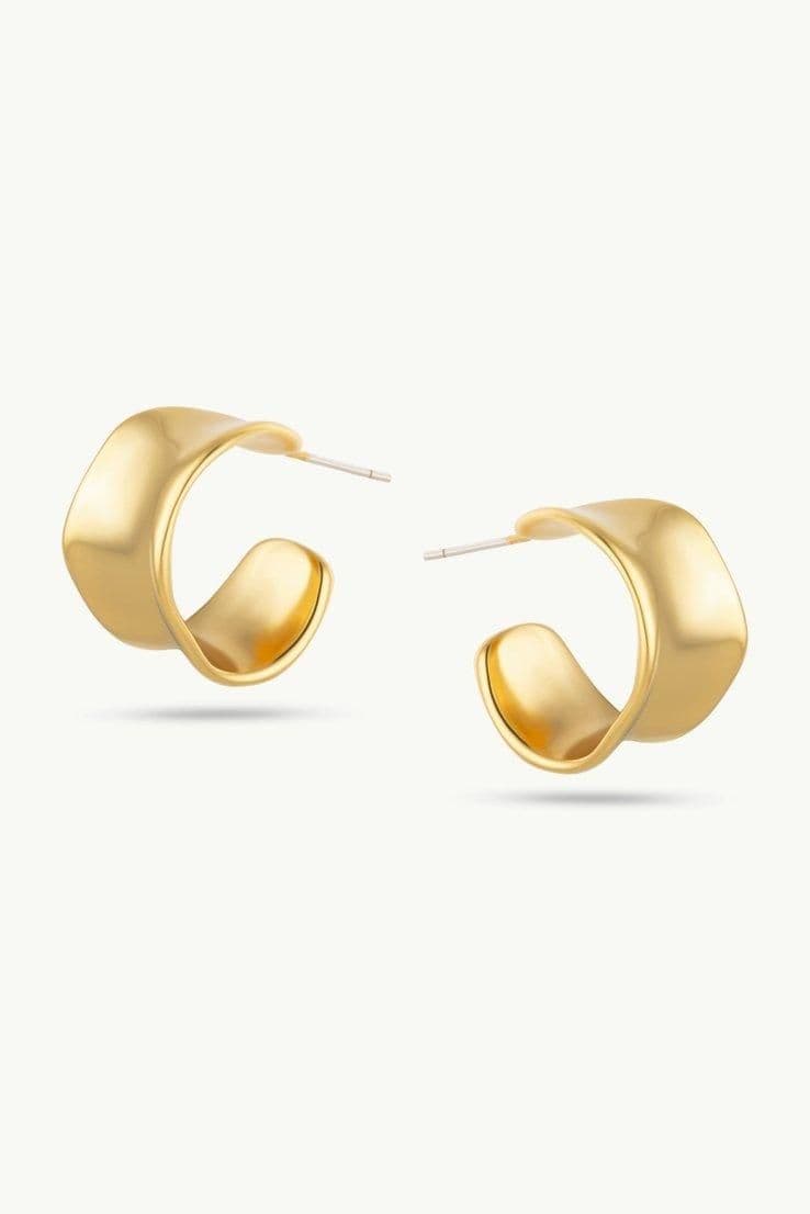 Eos Gold Irregular Hoop Earrings