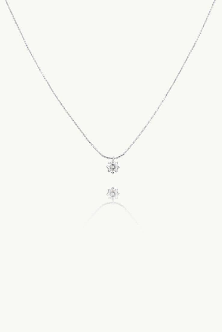 Leo 925 Sterling Silver Topaz Necklace