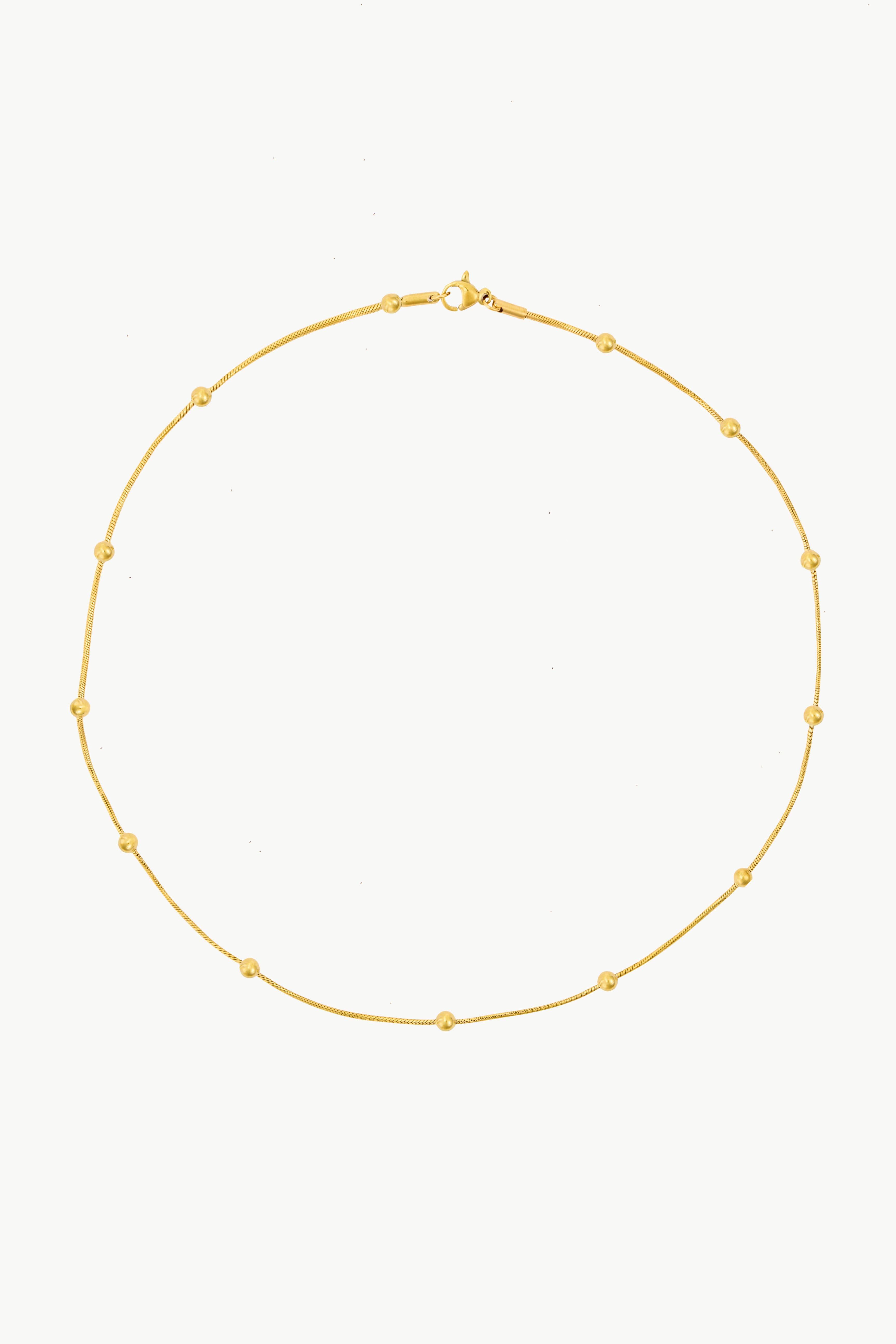 Arctic Fox & Co. Women's Satellite Bead Chain Necklace in Metallic Gold | Size: Standard