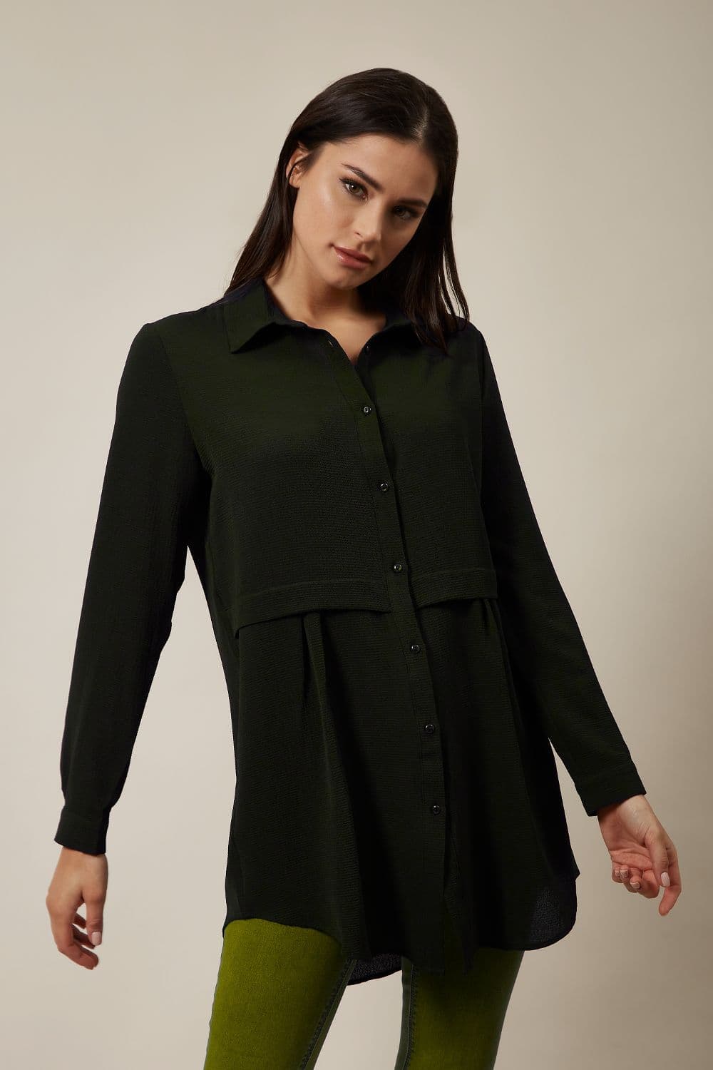 Oversized Long Sleeves Shirt Tunic