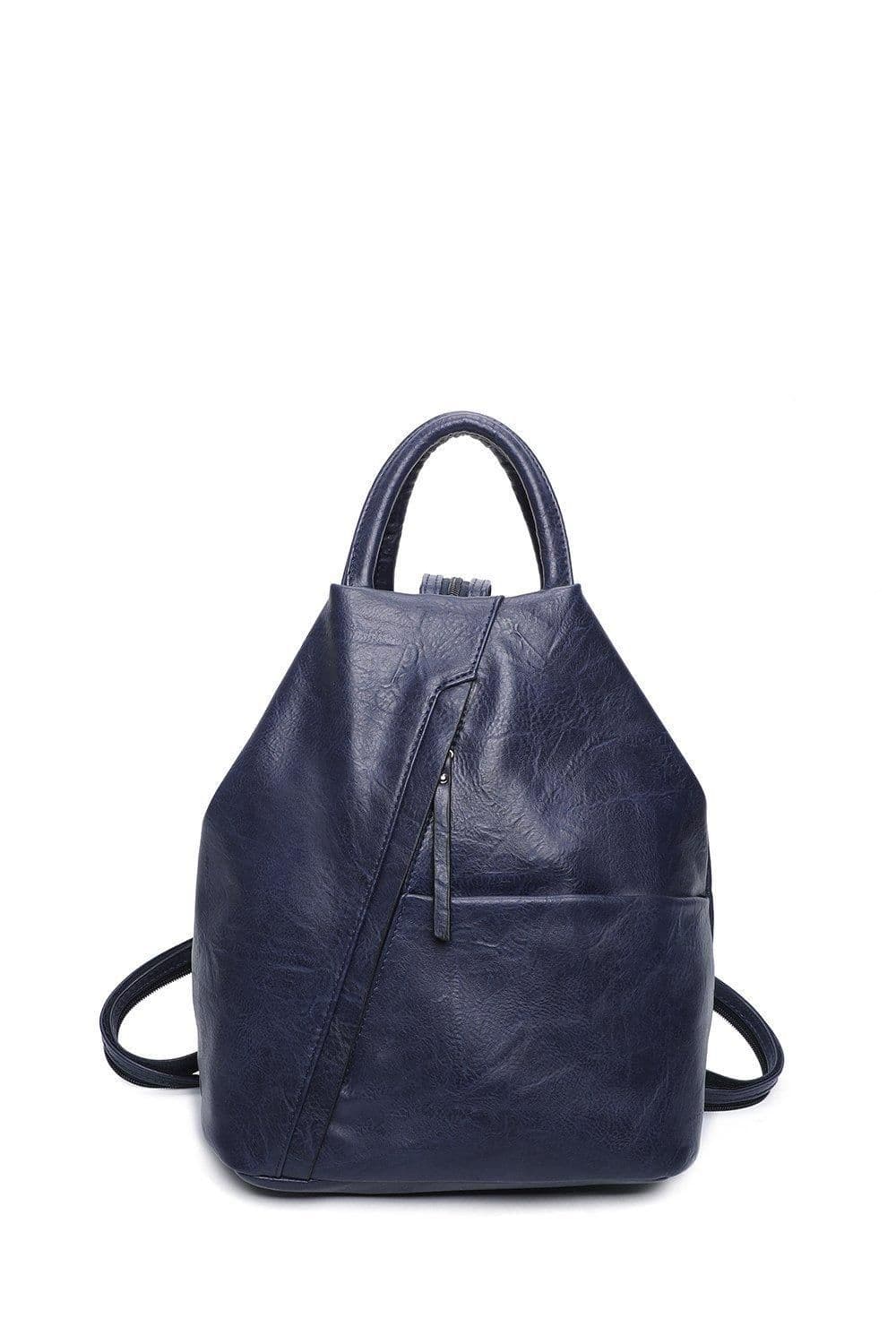 Fontanella Fashion Women's Shira PU Convertible Backpack in Navy