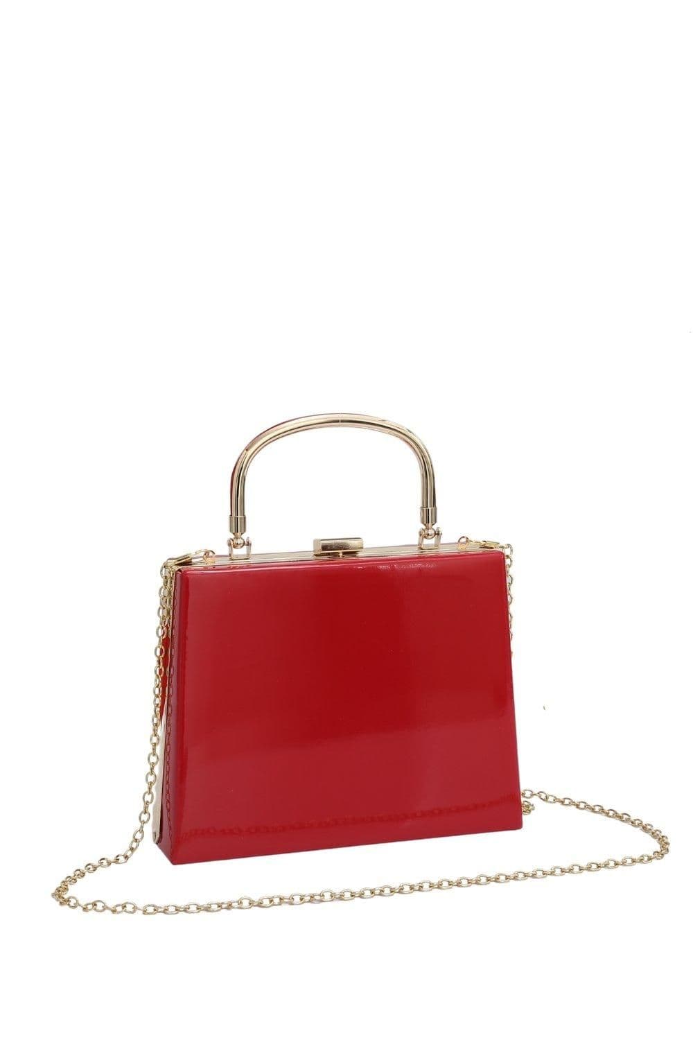 Fontanella Fashion Women's Tonki Trapezoid Evening Clutch Bag in Red