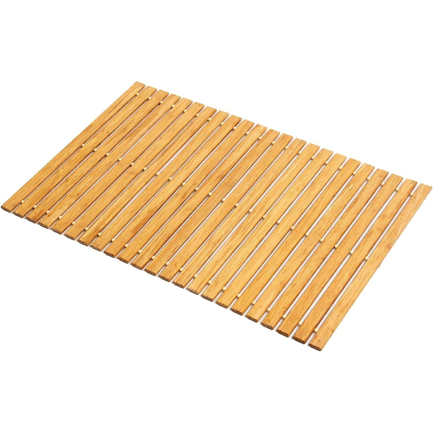 Bamboo Roll Up Bath Duckboard Mat Non Slip Spa Sauna Bathroom Shower Mat