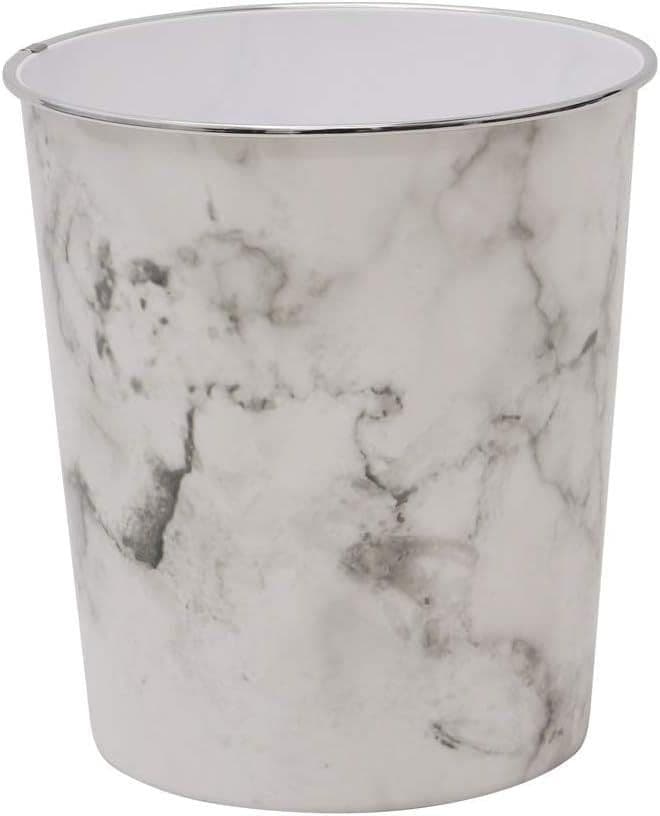 9 Litre Plastic Marble Waste Paper Basket Bin Round Waste Basket Trash Can