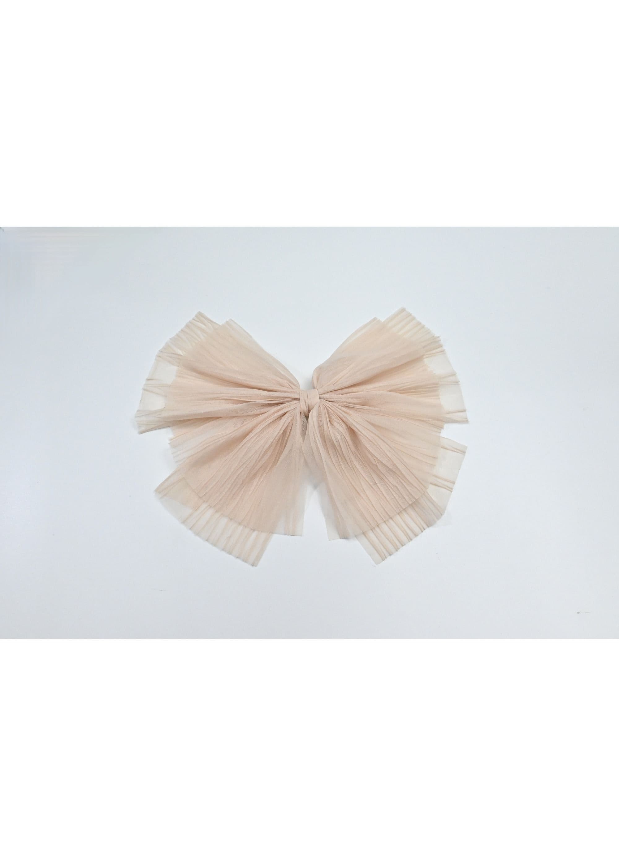 Madein Women's Blushed pink Plisse Bow Clip