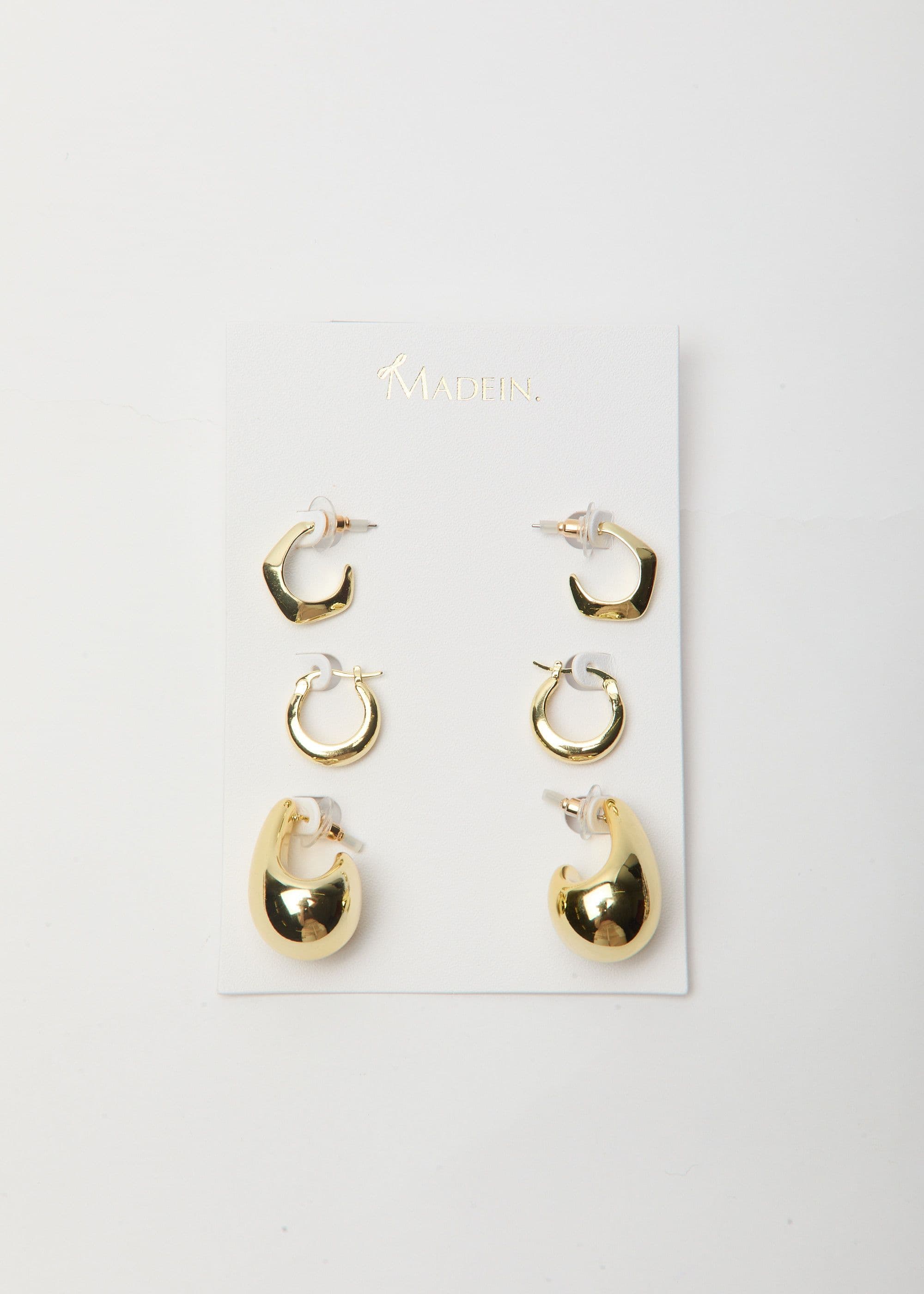 Madein Women's Gold Earring Set | Size: Standard