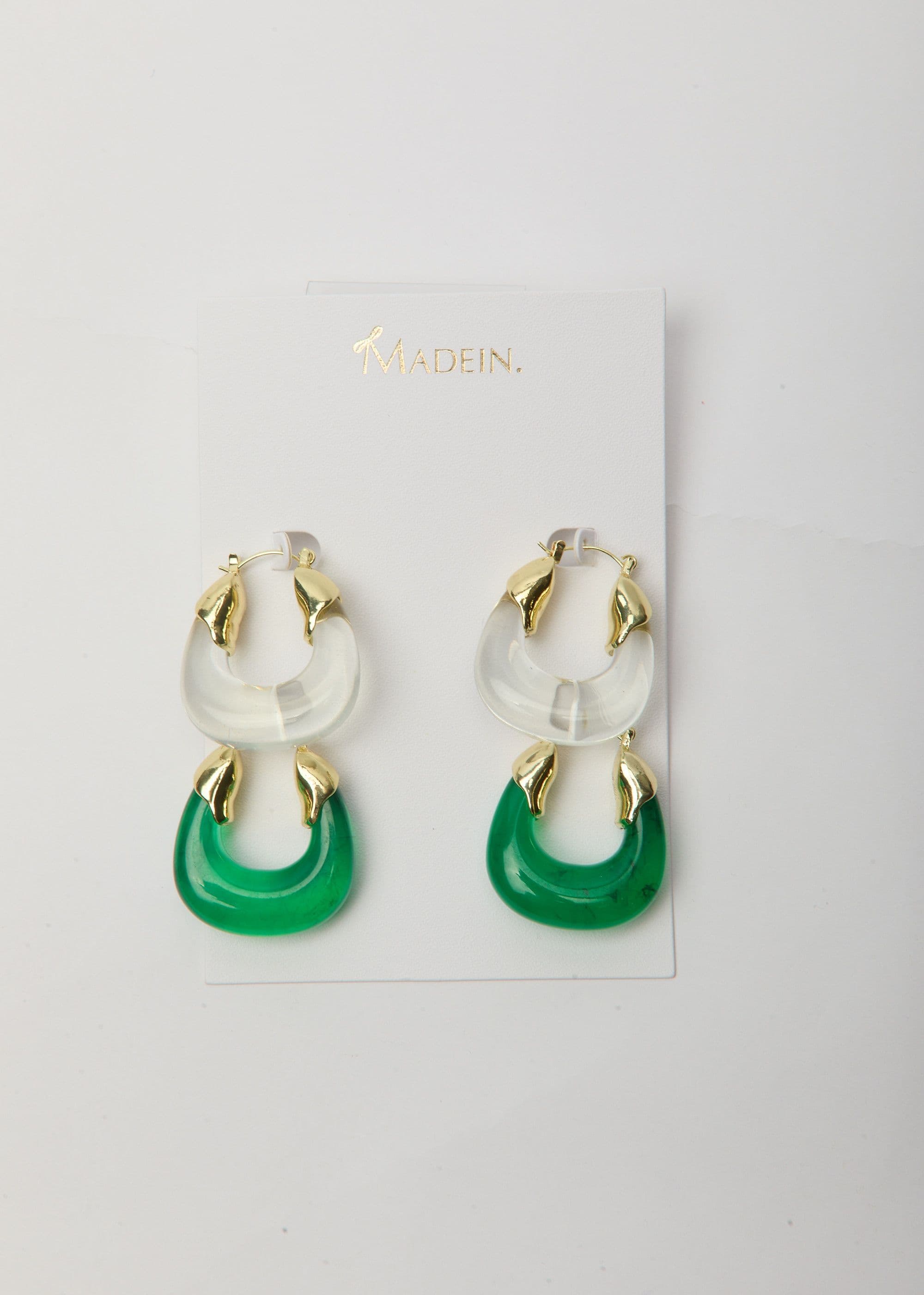 Madein Women's Earring Set in Emerald | Size: Standard