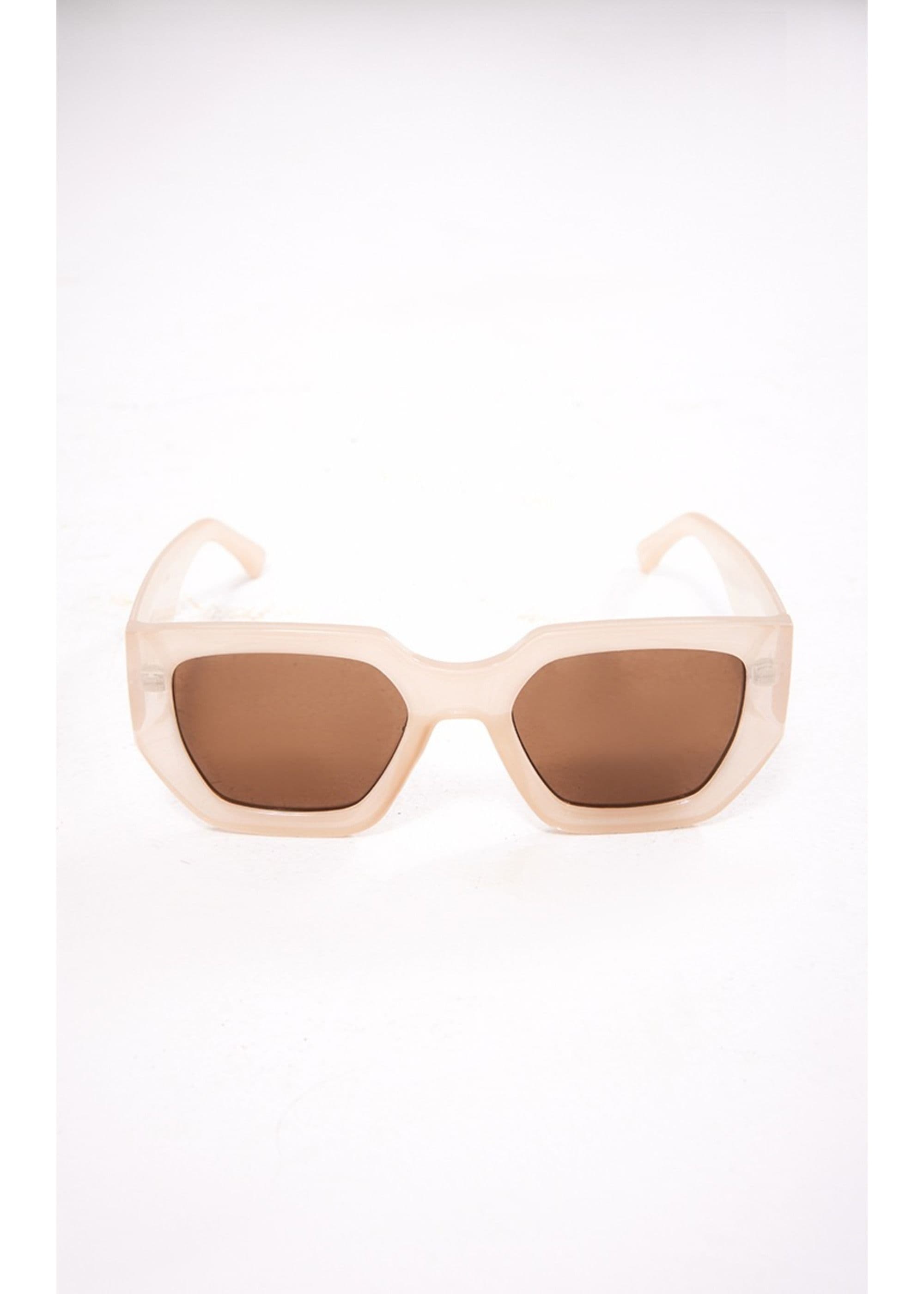 Madein Women's Nude Oversized Frame Sunglasses in Brown