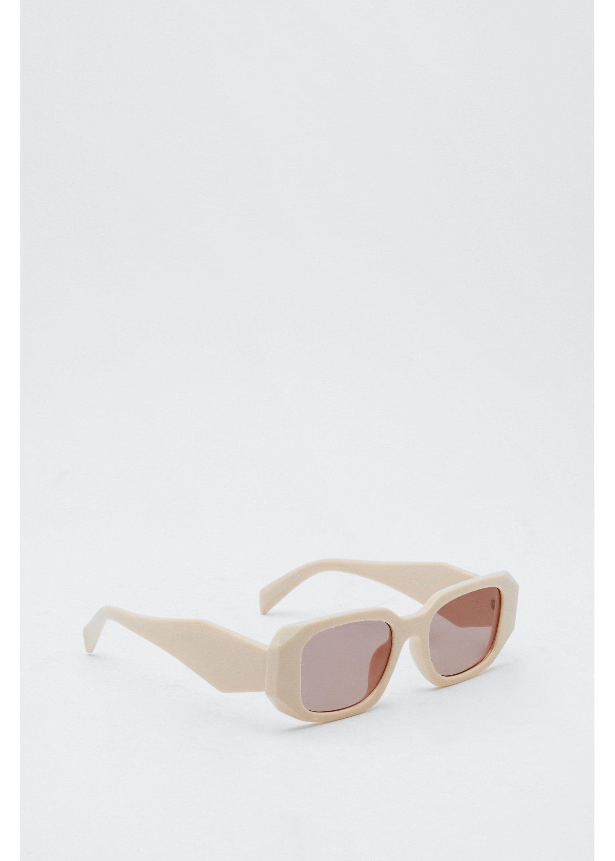Madein Women's Diamond Detail Sunglasses in Nude