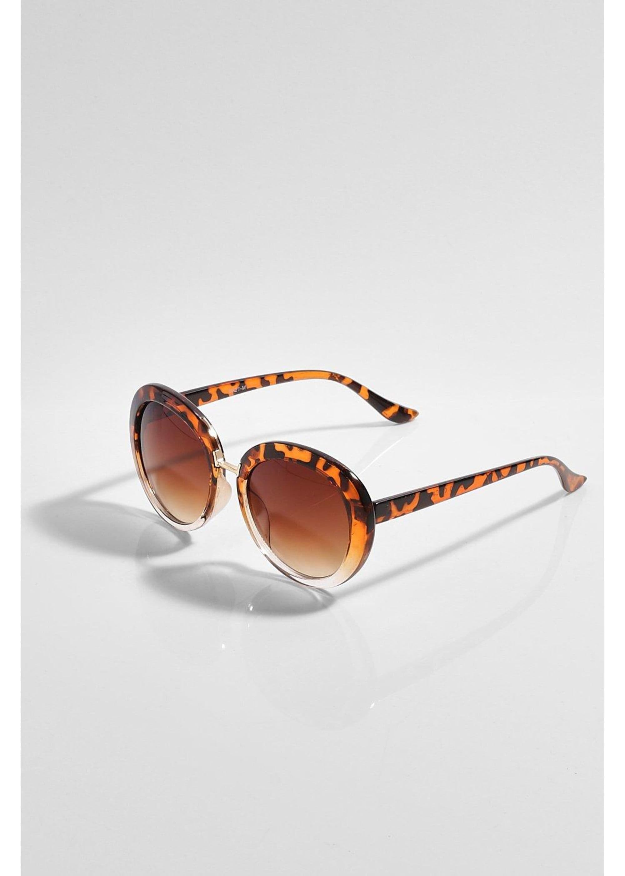 Madein Women's Oversized Round Sunglasses in Brown