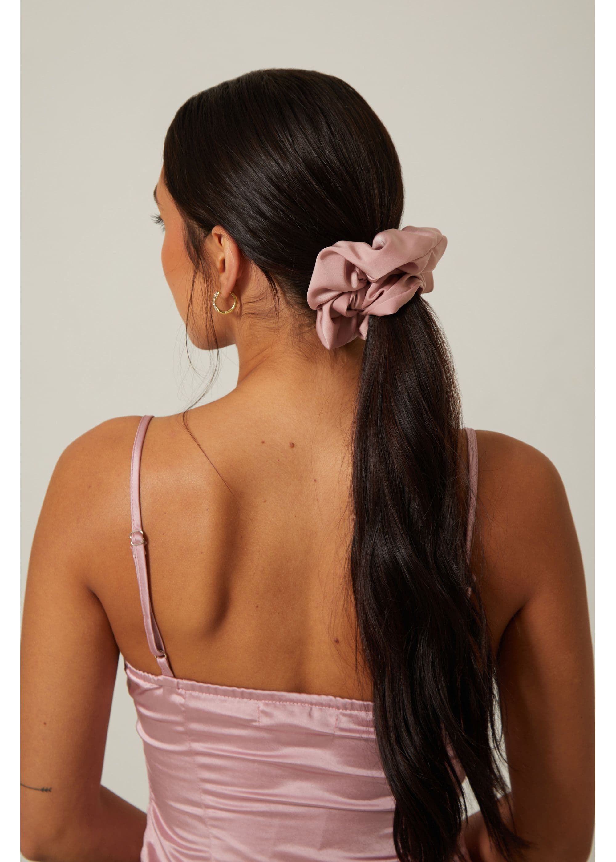 Madein Women's Pink Soft Scrunchie
