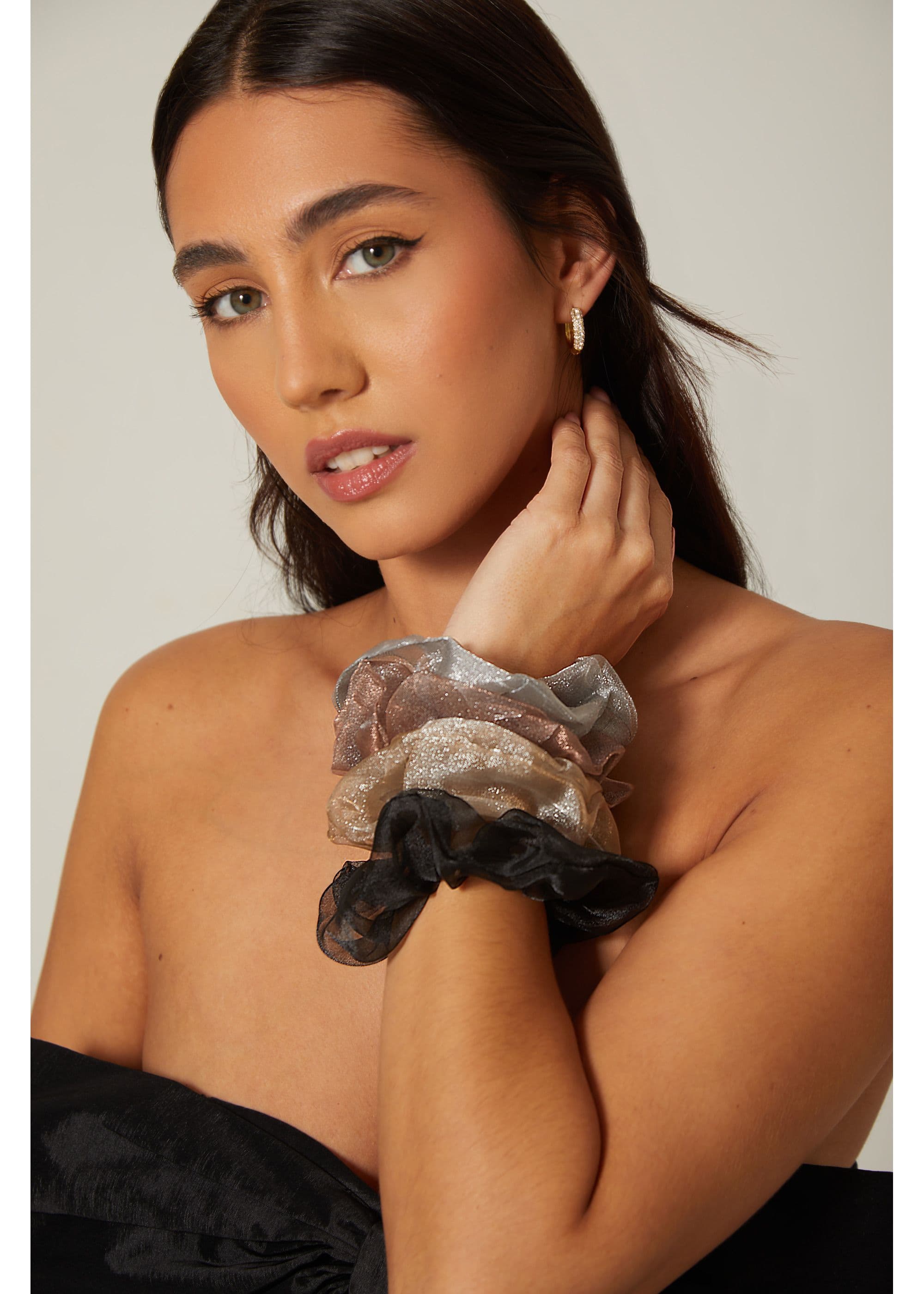 Madein Women's 3 Pack Organza Scruchies