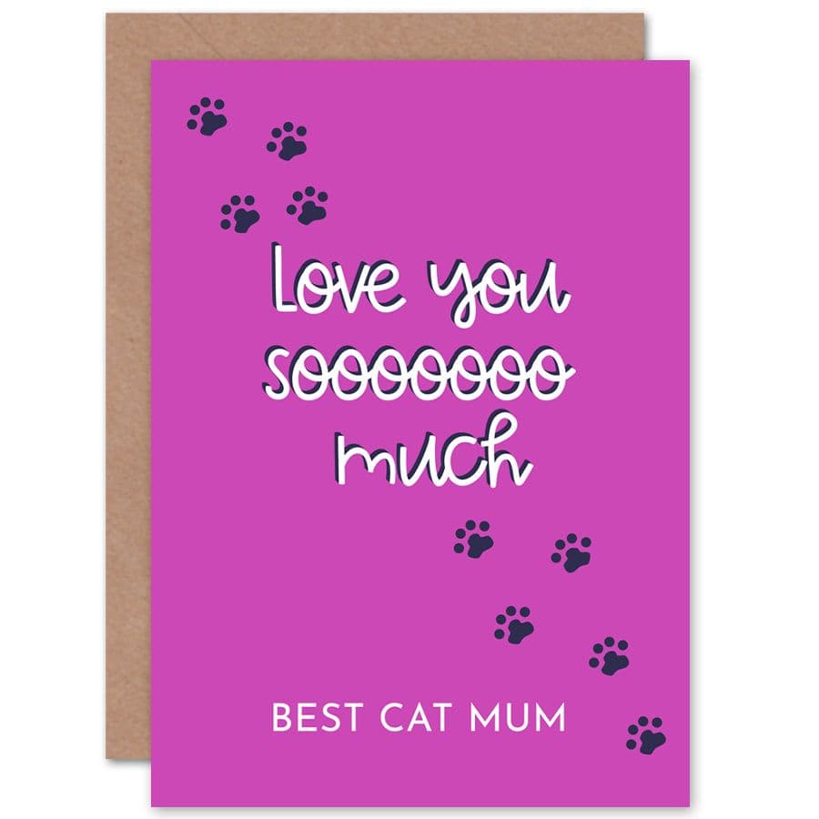 Artery8 Women's Love You So Much Best Cat Mum Mother's Day Card