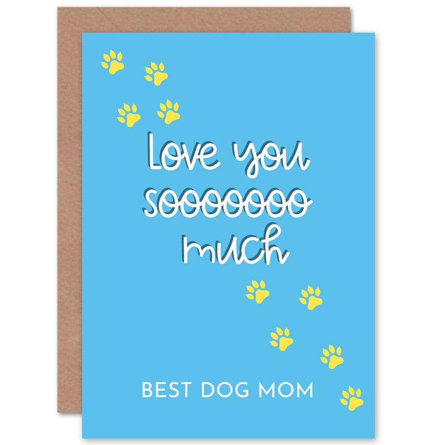 Artery8 Women's Love You So Much Best Dog Mom Mother's Day Card