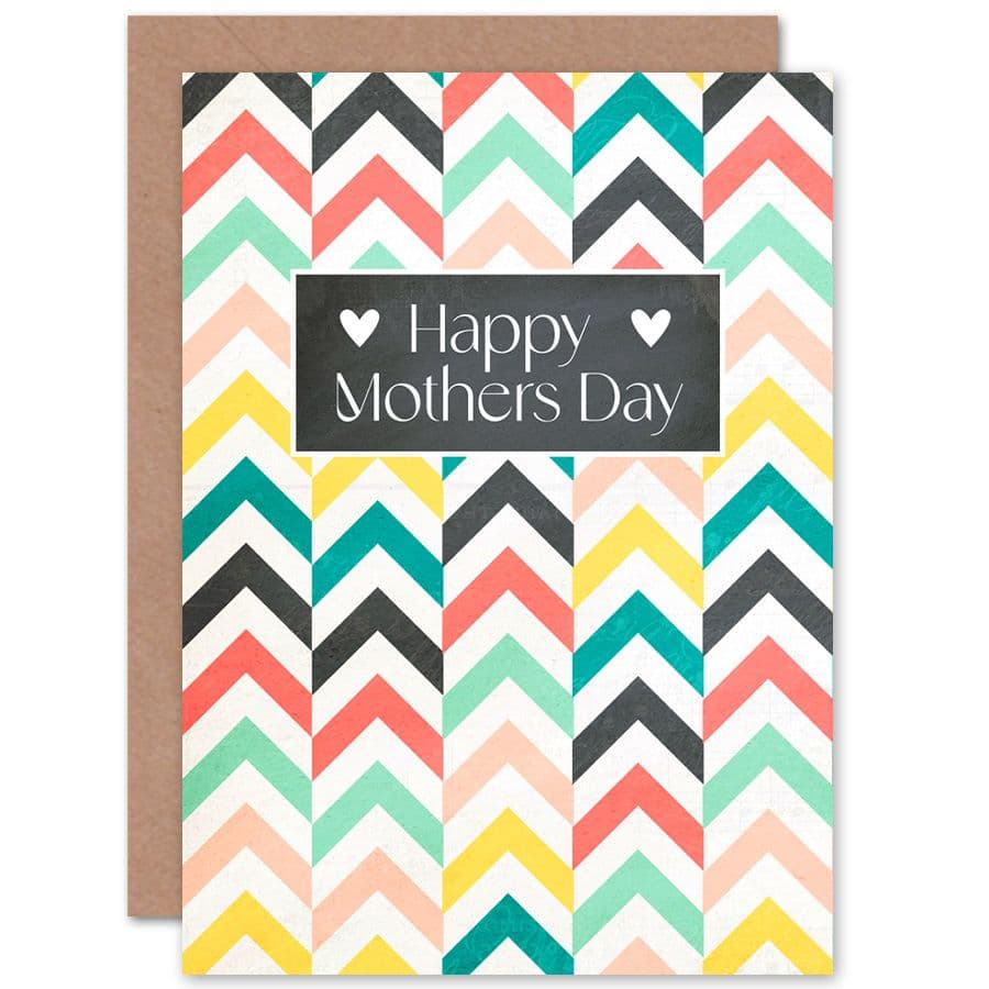 Artery8 Women's Mothers Day Pattern Chevron Mum Card