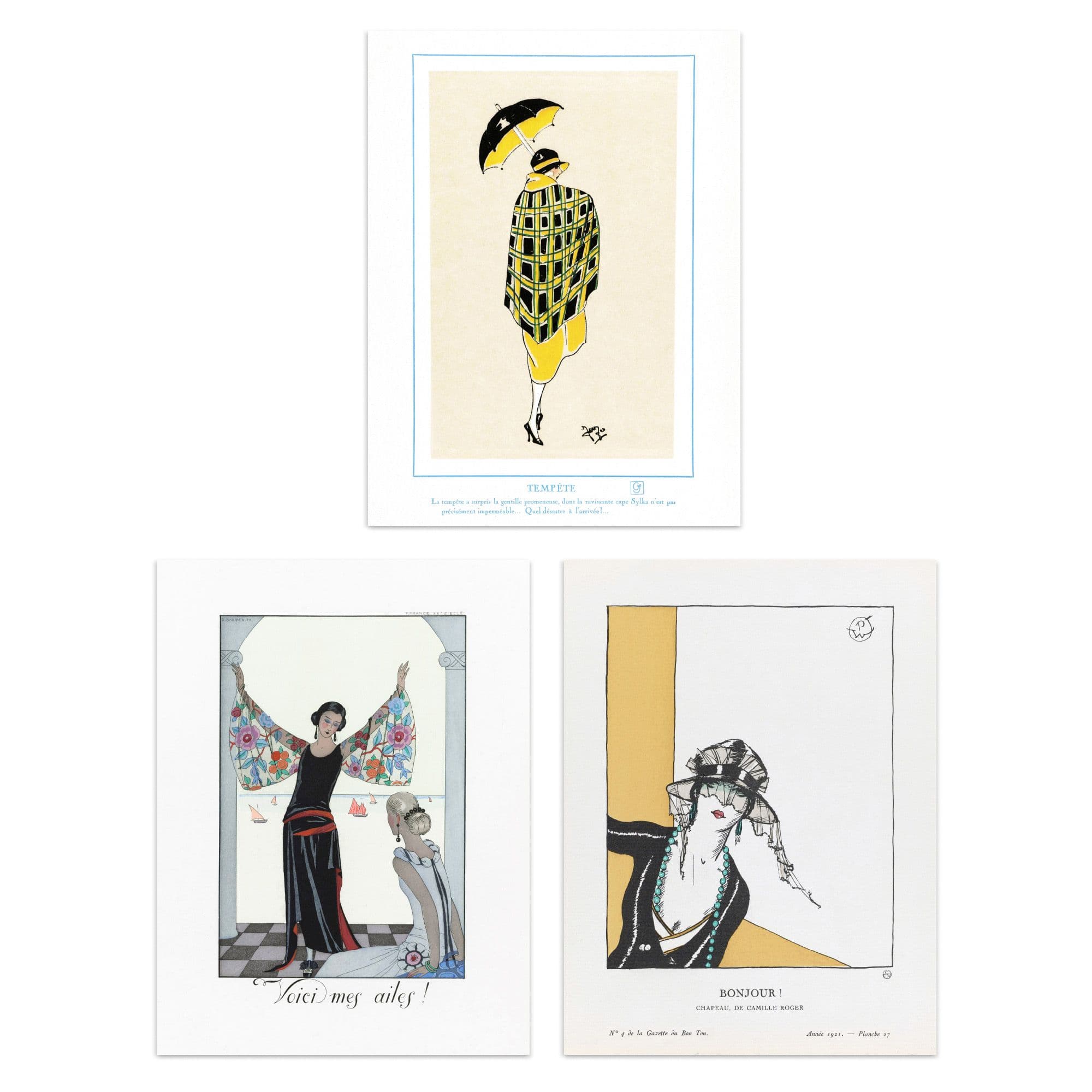 Wall Art Print French Fashion Art Nouveau Vintage 1920s Paris Set 3 s Bathroom Bedroom Aesthetic Dressing Room A4