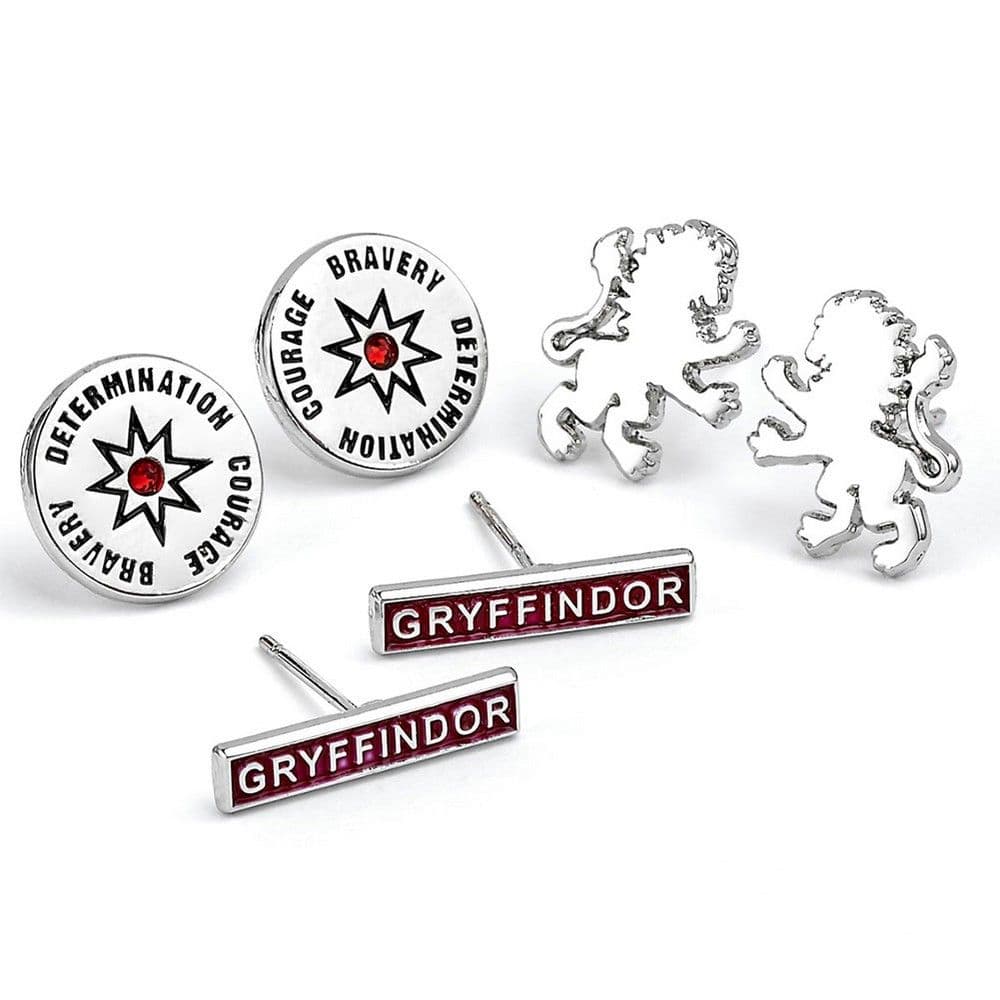 Plated Gryffindor Earring Set