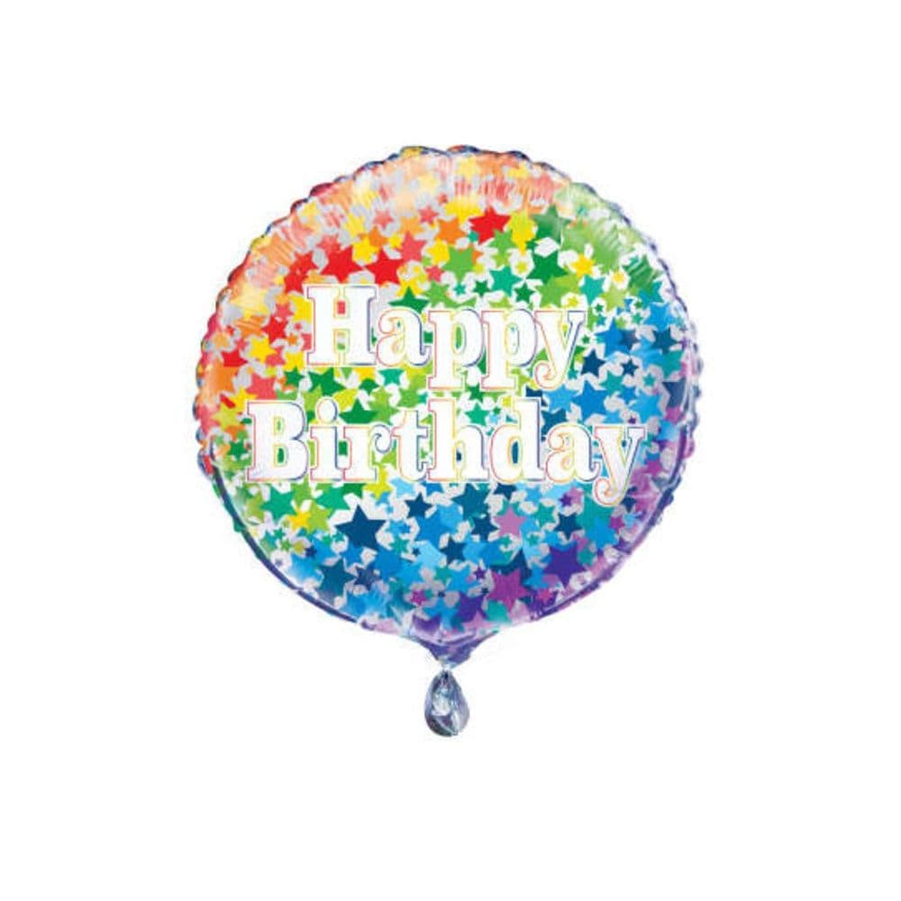 Happy Birthday Stars Foil Balloon