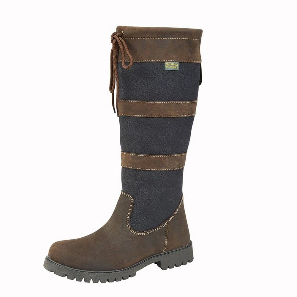 Waxy Leather Long Calf Boots Light