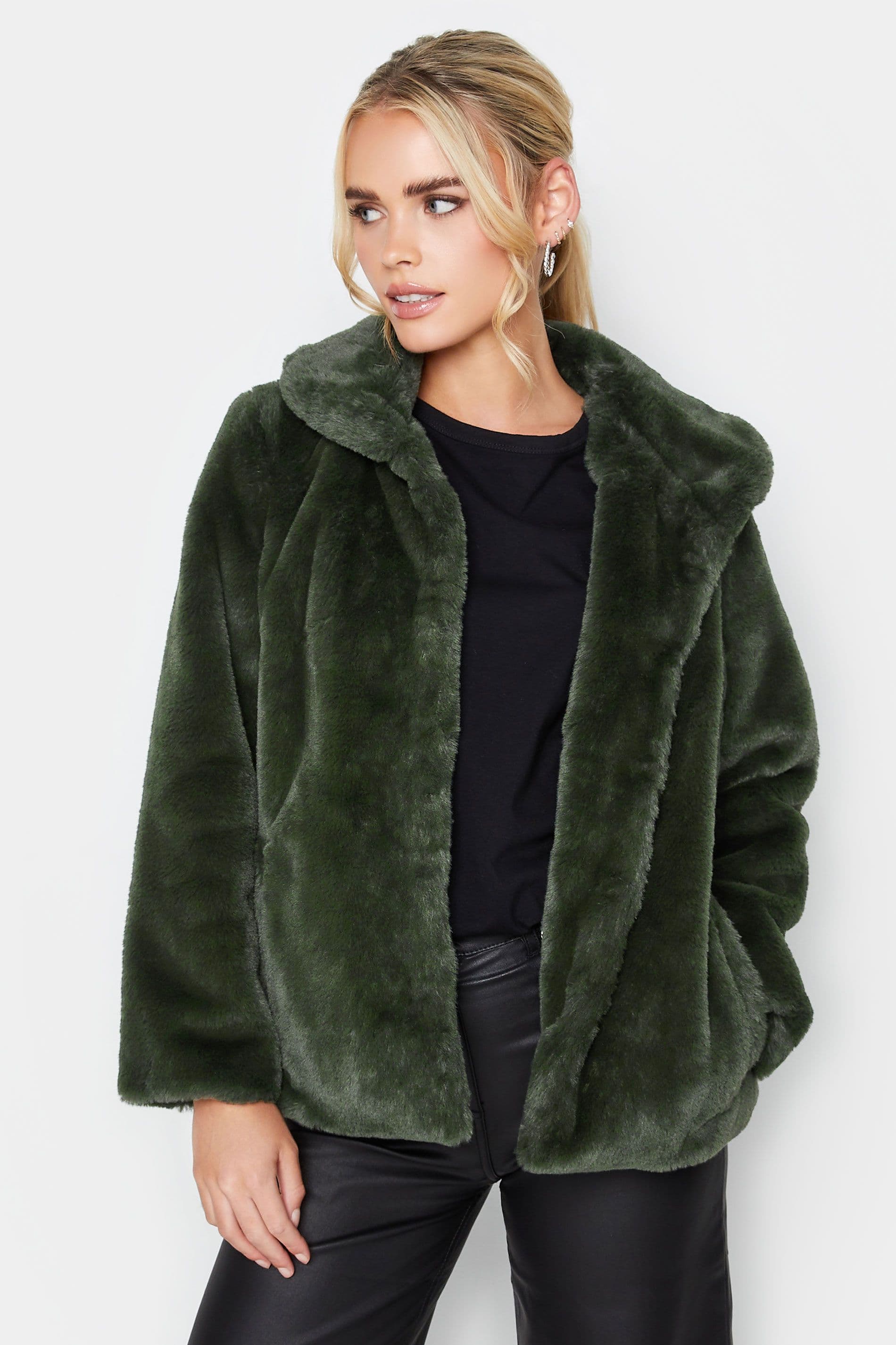 Petite Faux Fur Coat