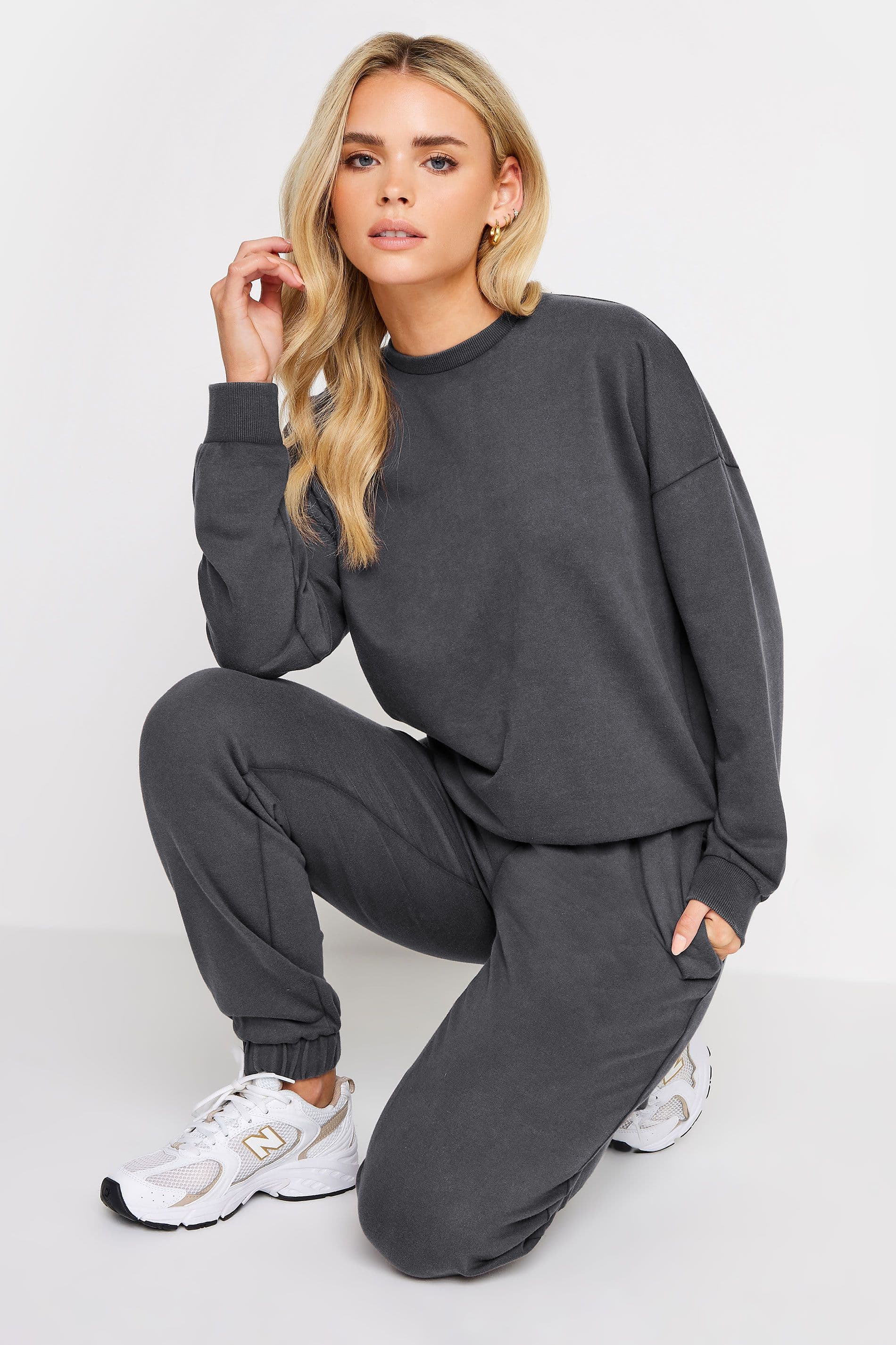 Petite Acid Wash Sweatshirt