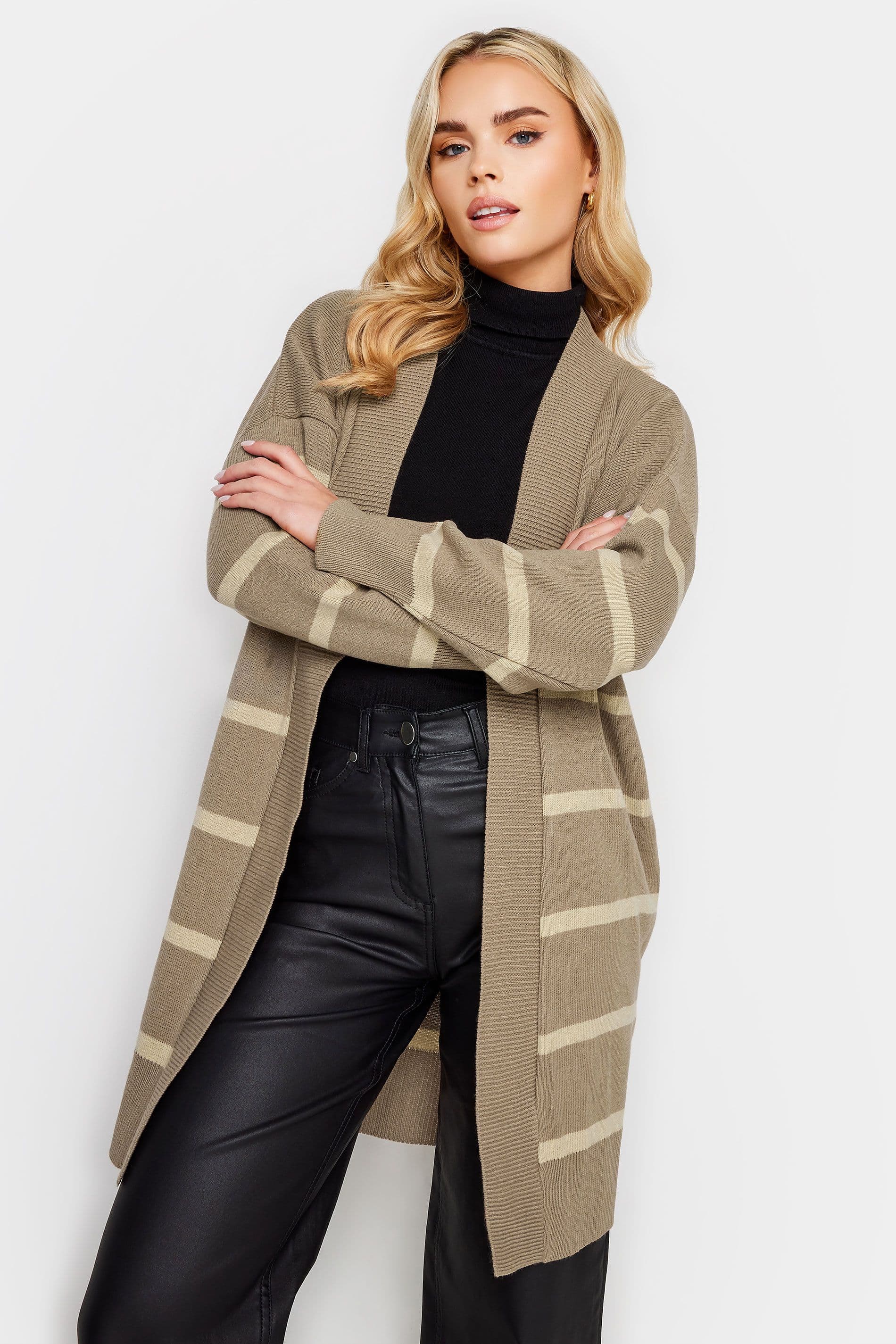 Petite Stripe Midi Cardigan