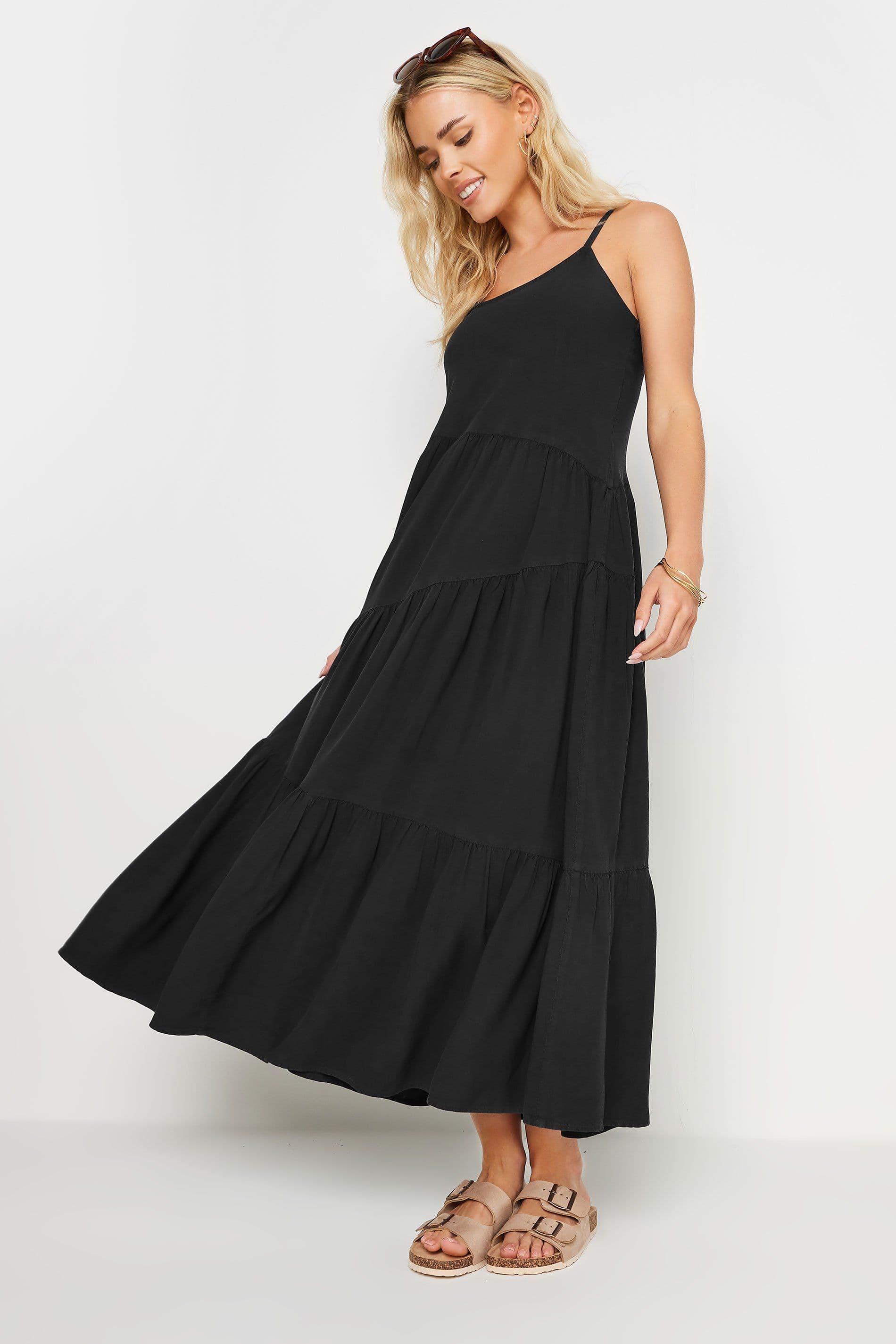 PixieGirl Women's Petite Maxi Dress in Black | Size: 10