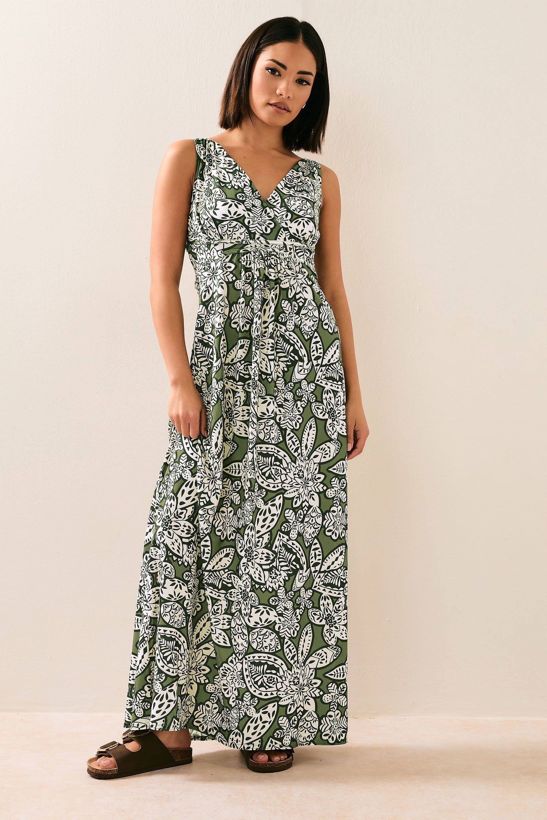 Petite Floral Print Maxi Dress