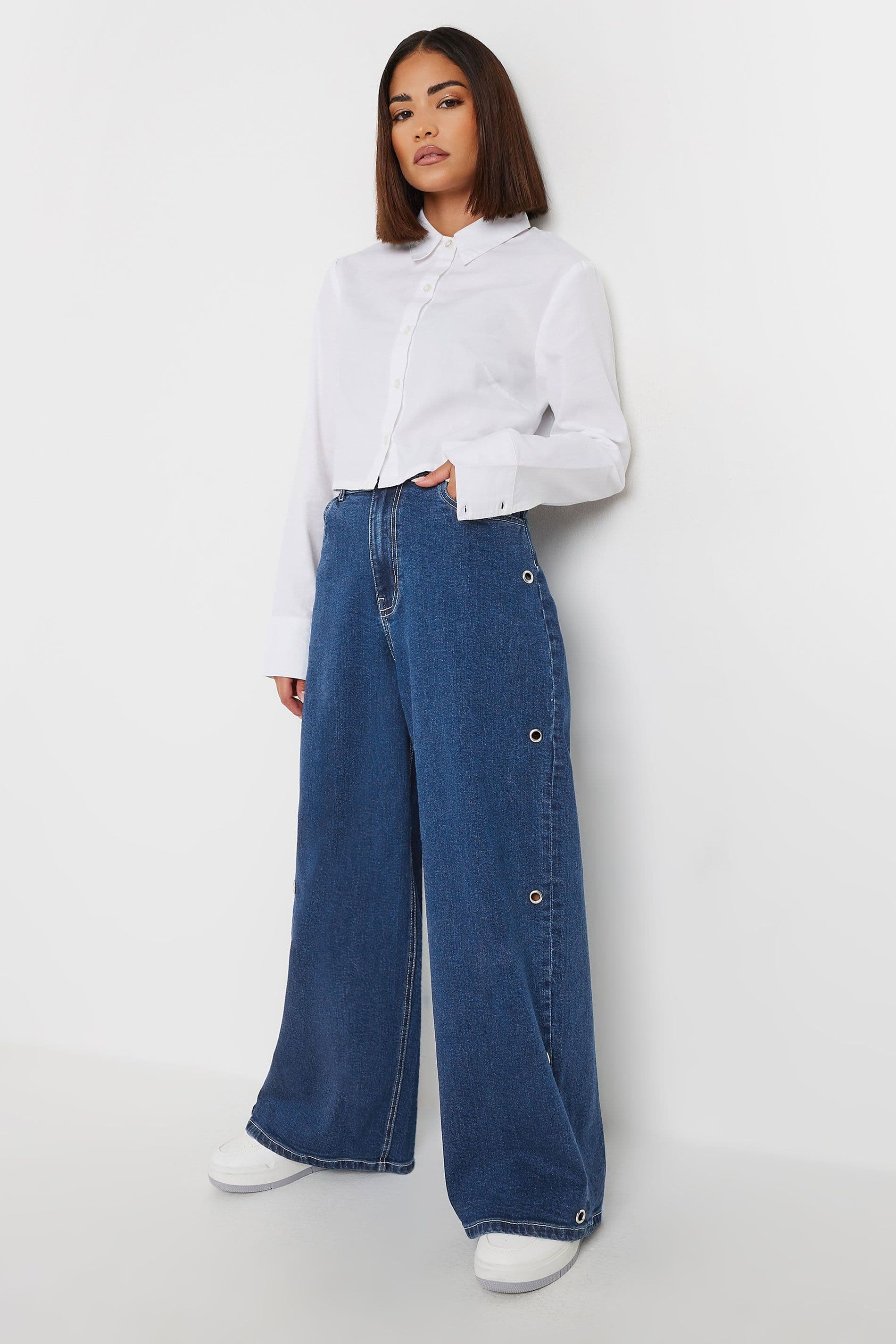 Petite Eyelet Detail Jeans