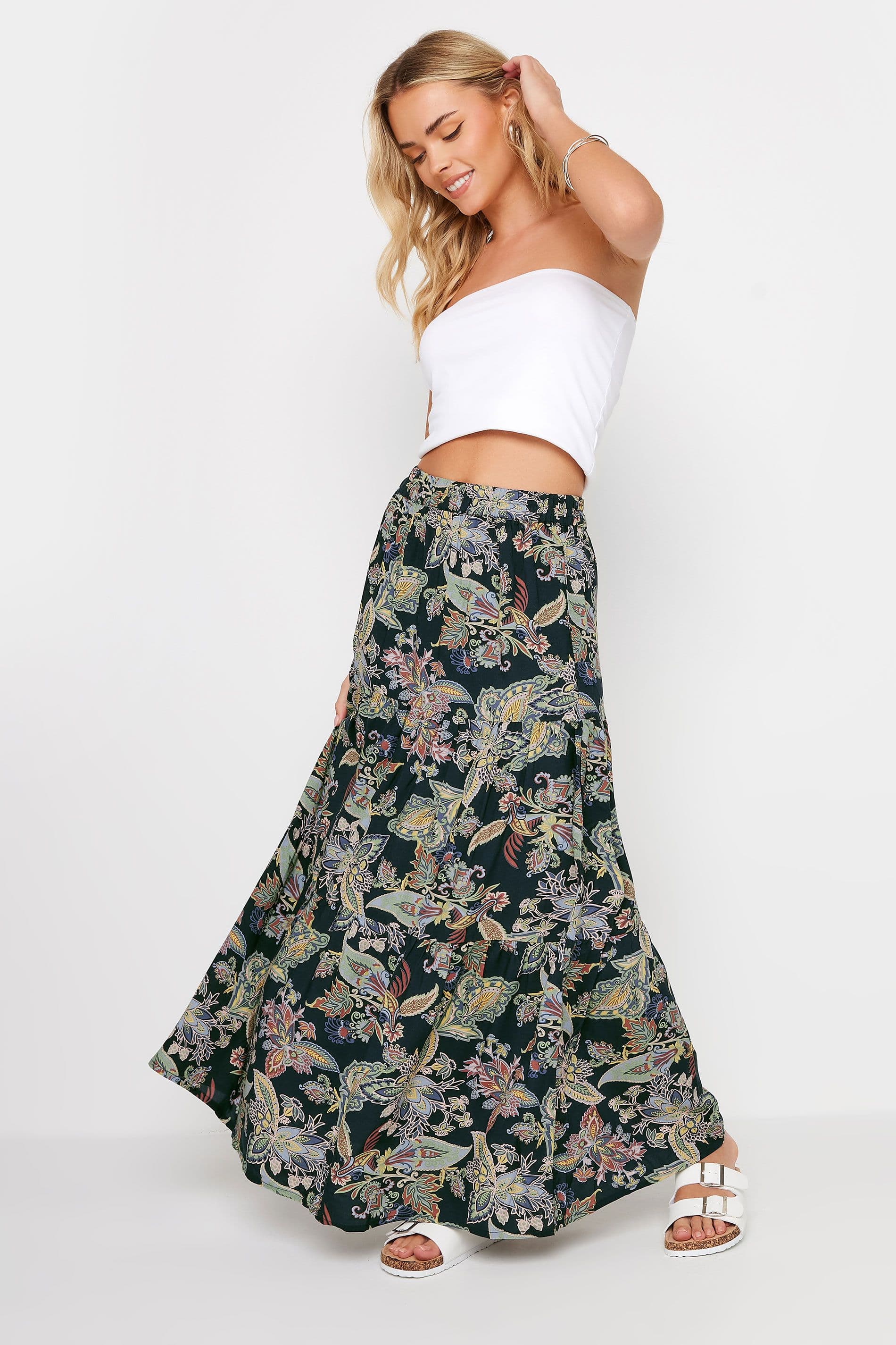 Petite Tiered Maxi Skirt