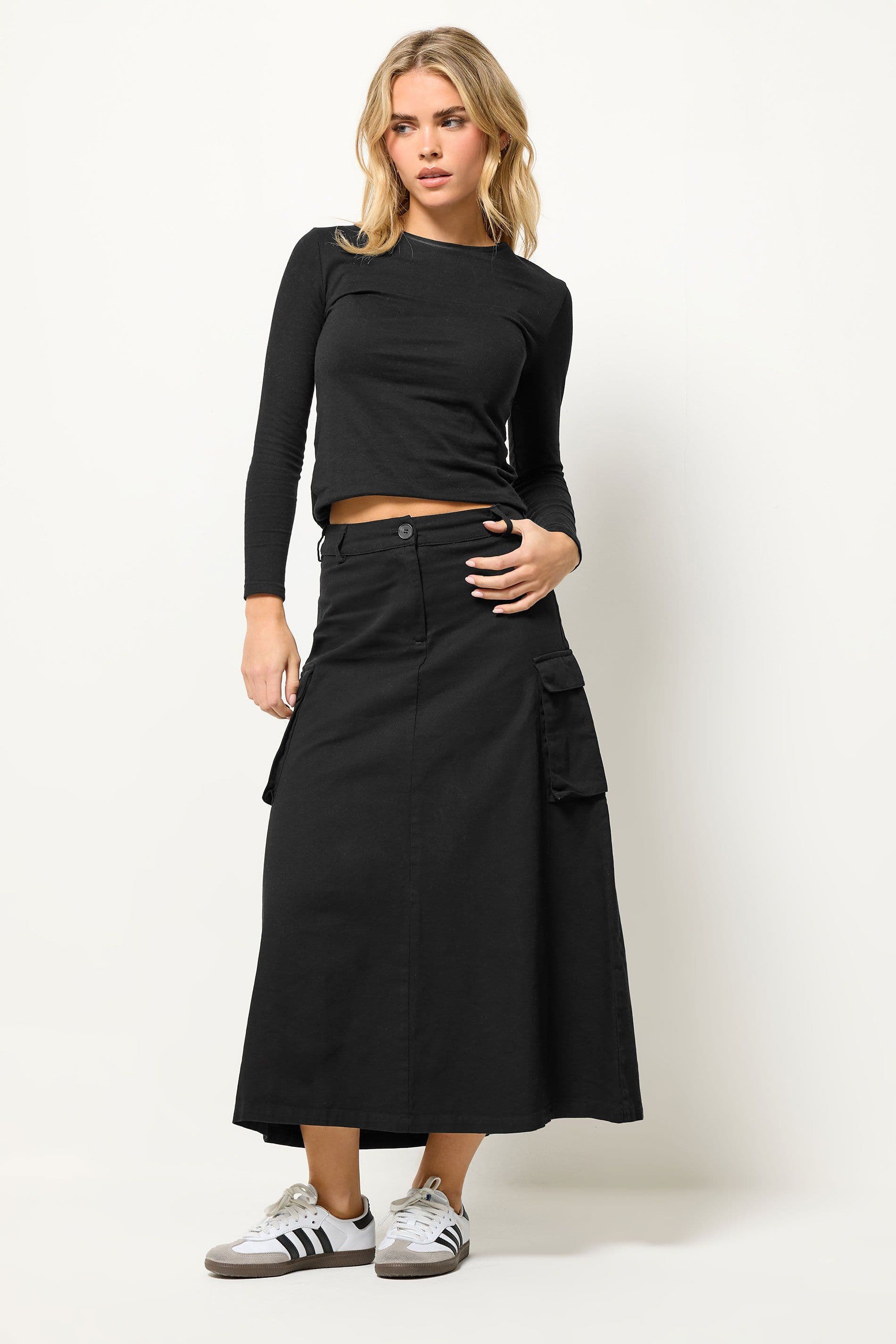 Petite Maxi Cargo Skirt