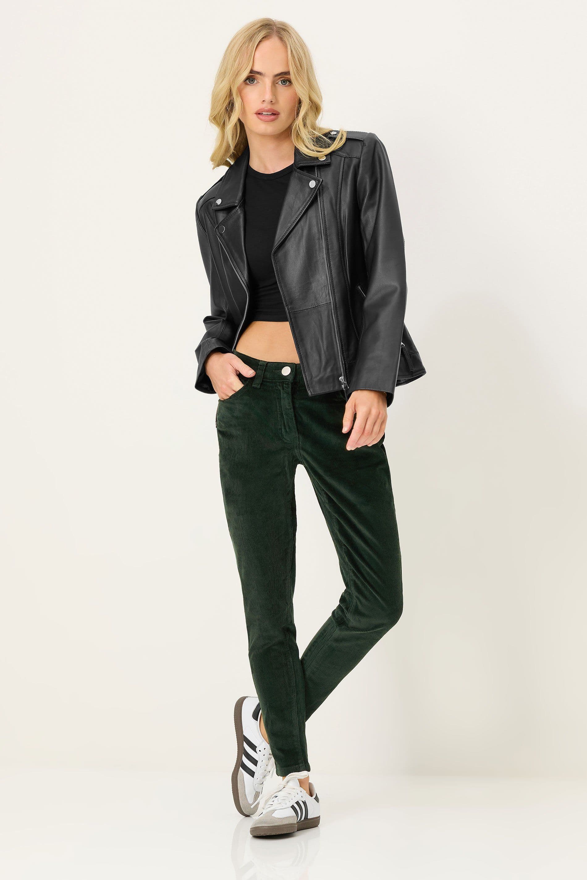 PixieGirl Women's Petite Cord Skinny Jeans in Green | Size: 14