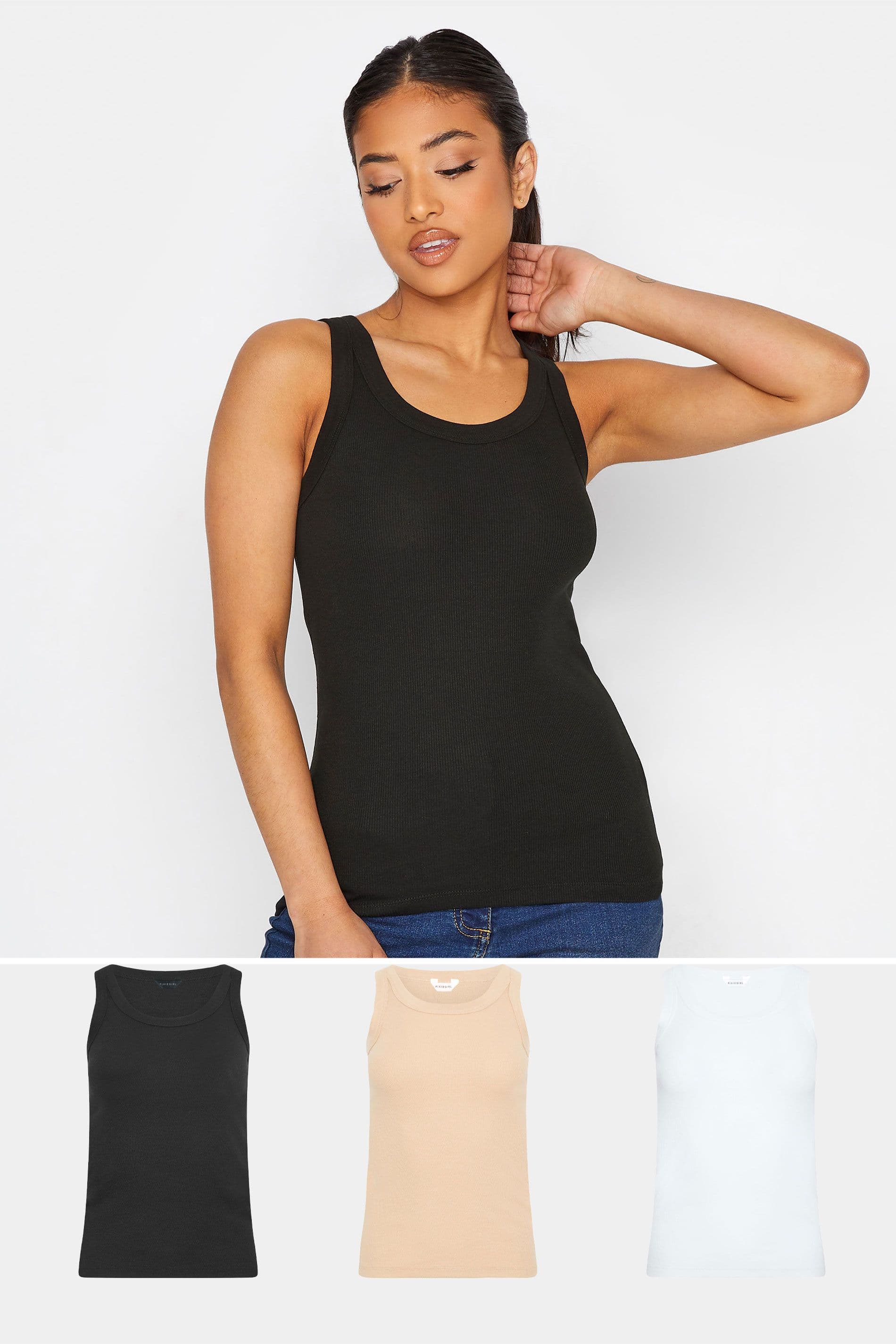 Petite 3 Pack Vest Tops