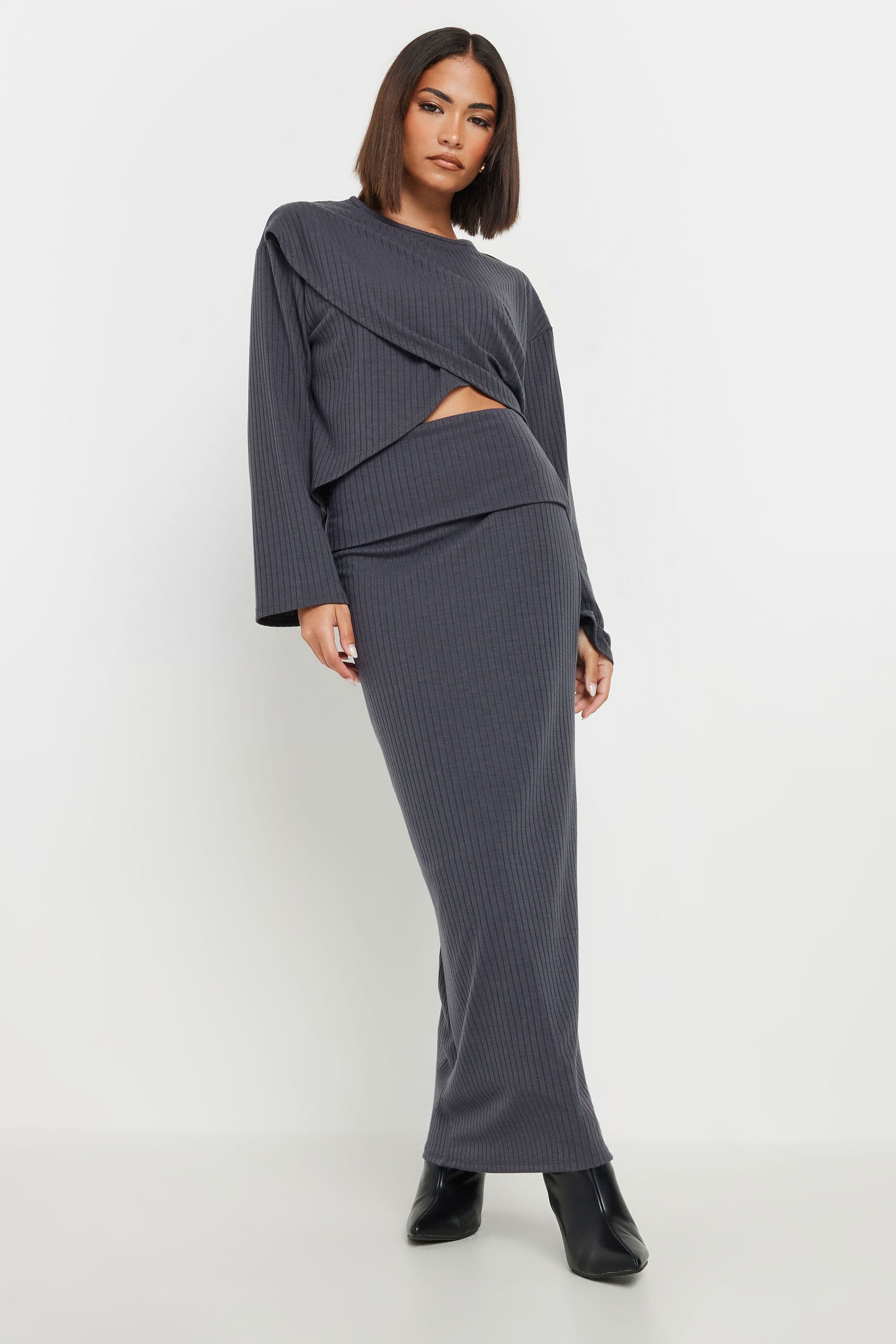 Petite Ribbed Skirt