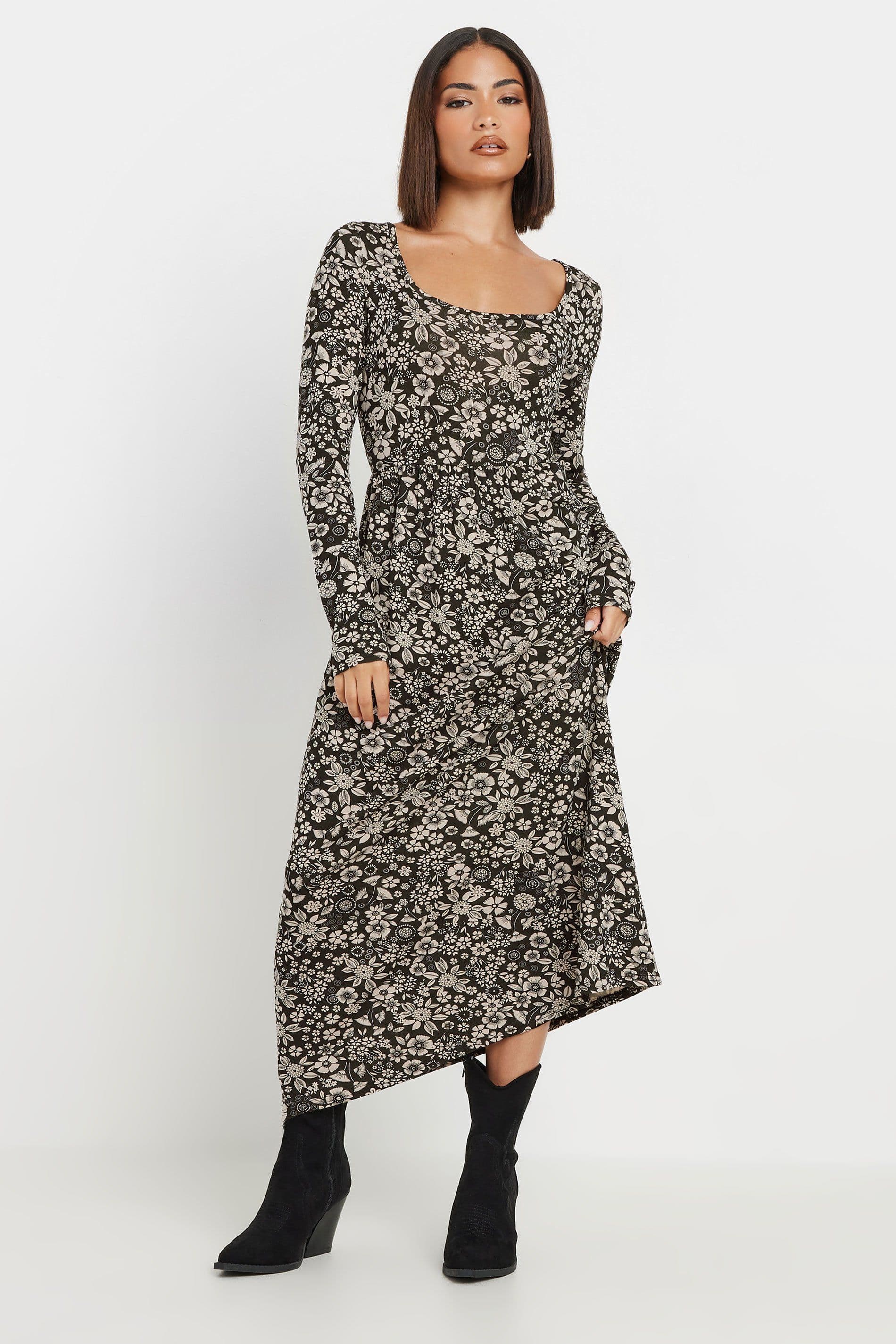 Petite Floral Tea Dress