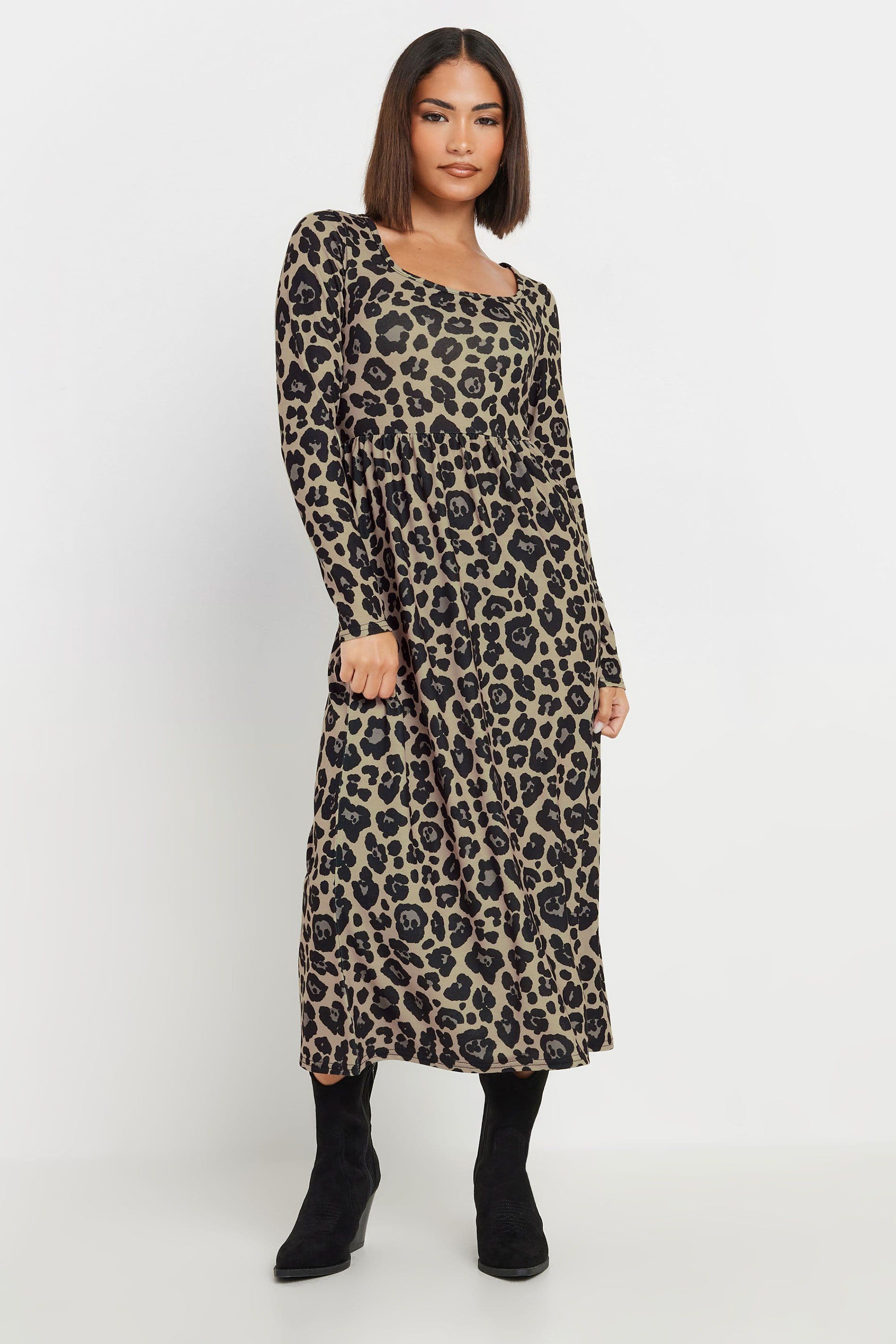 Petite Leopard Tea Dress