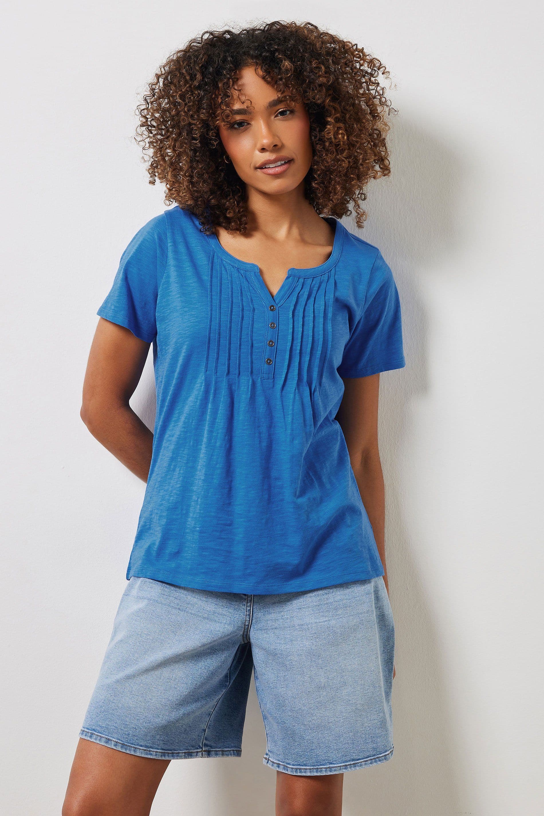 Short Sleeve Henley Top