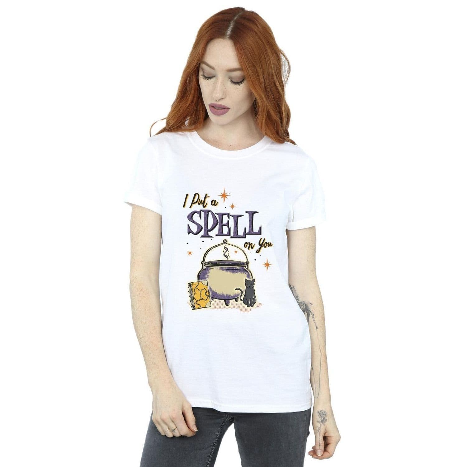 Hocus Pocus Spell On You Cotton Boyfriend T Shirt