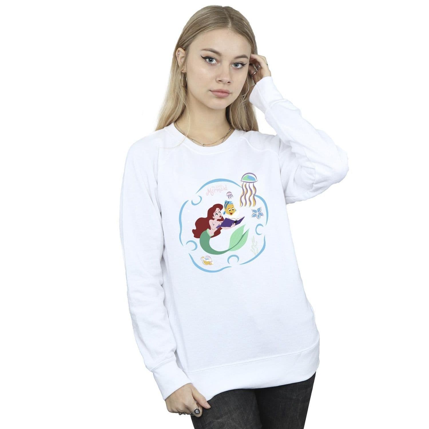 Little Mermaid Reading Book Sweatshirt