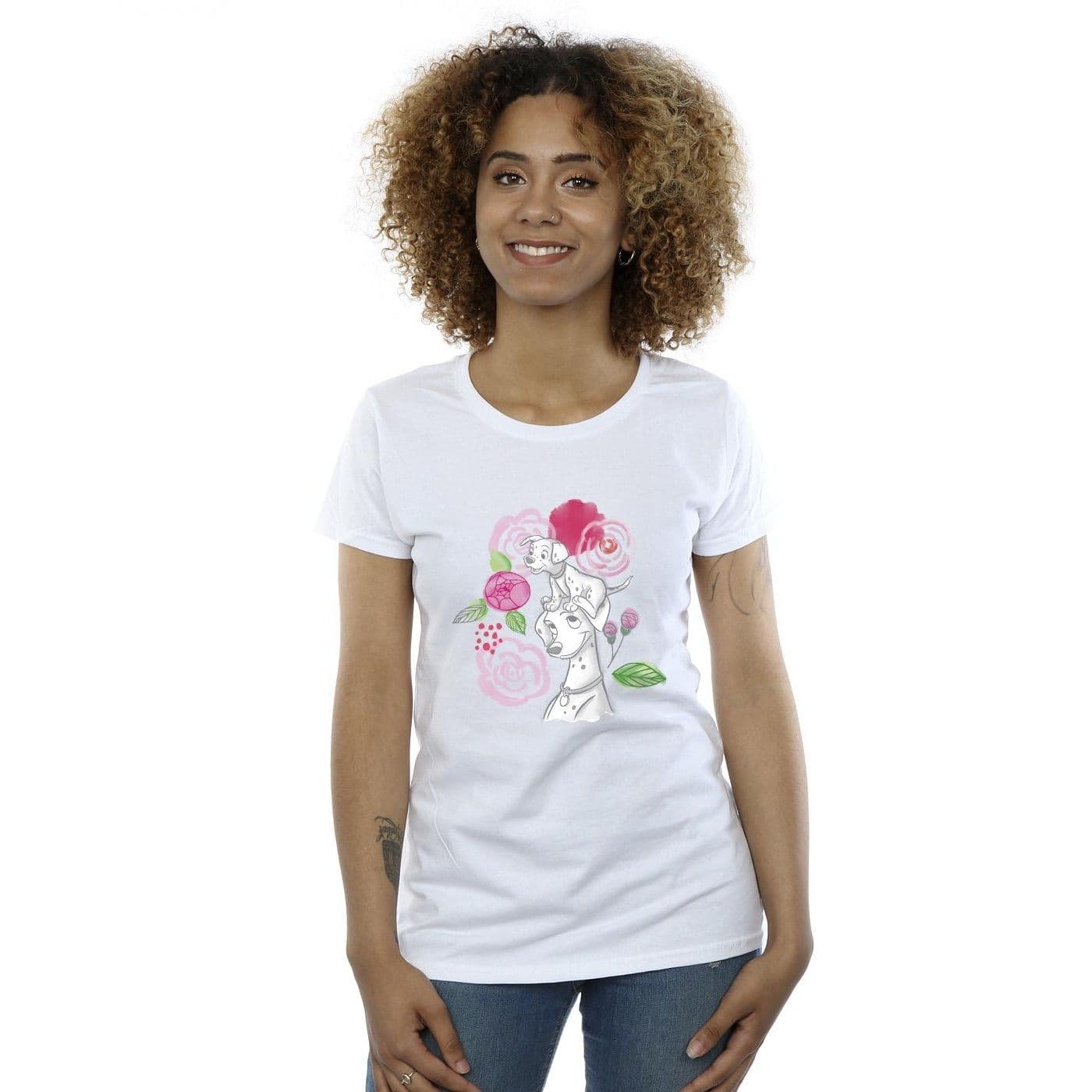 101 Dalmatians Flowers Cotton T Shirt