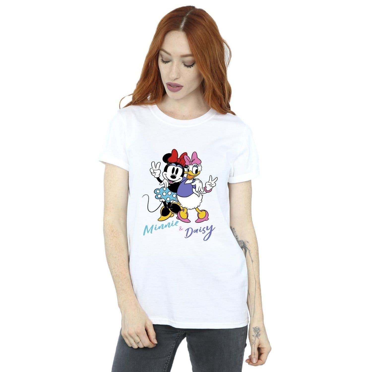 Minnie Mouse & Daisy Cotton Boyfriend T Shirt