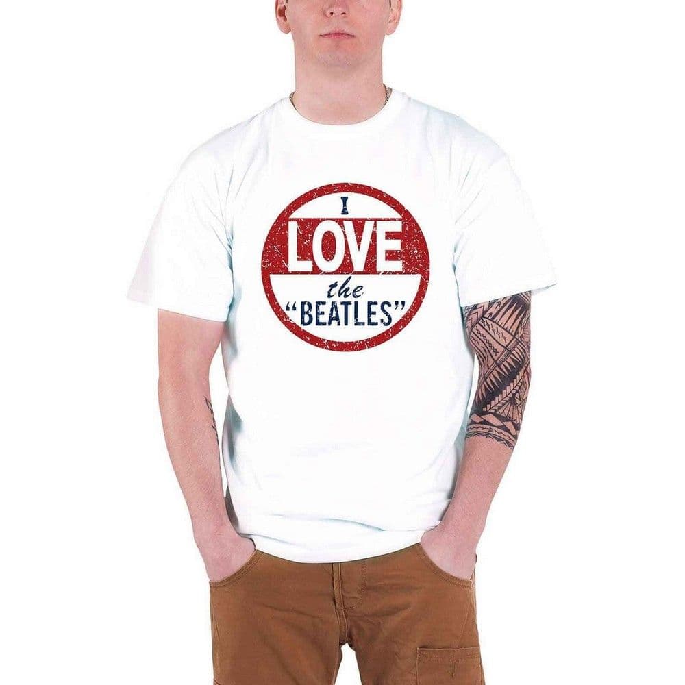 I Love Back Print T Shirt