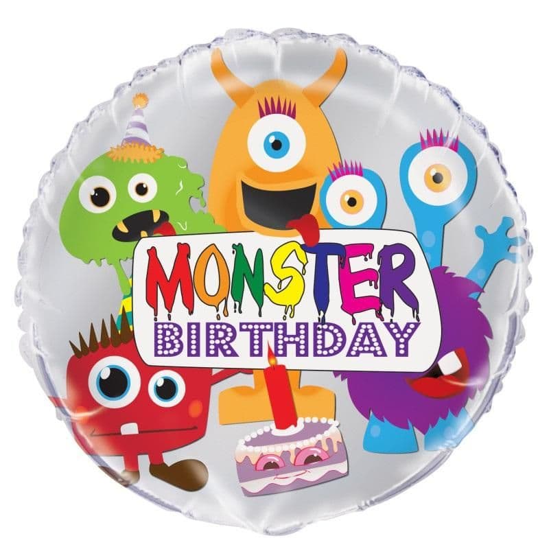 Monster Happy Birthday Foil Balloon