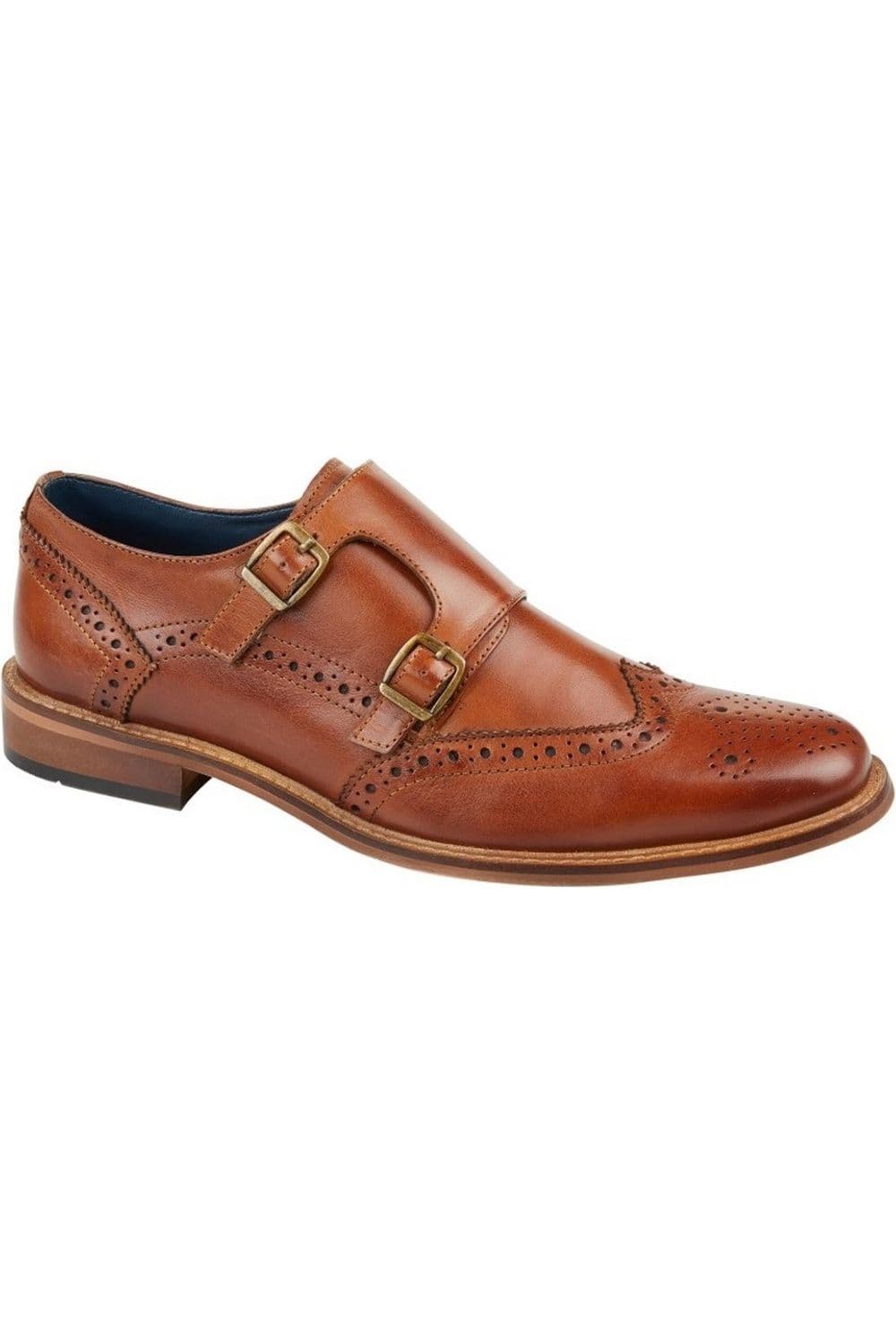 Leather Double Monk Strap Brogues