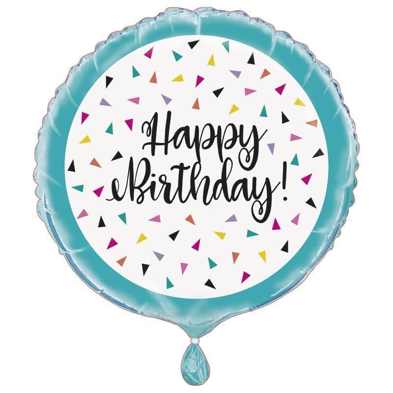 Confetti Happy Birthday Foil Balloon