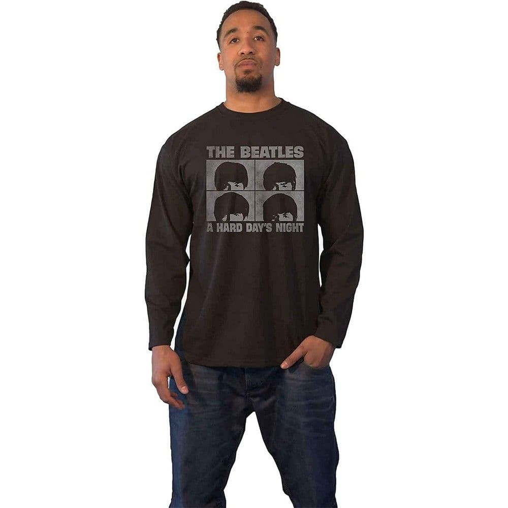 Hard Days Night Back Print Long Sleeved T Shirt