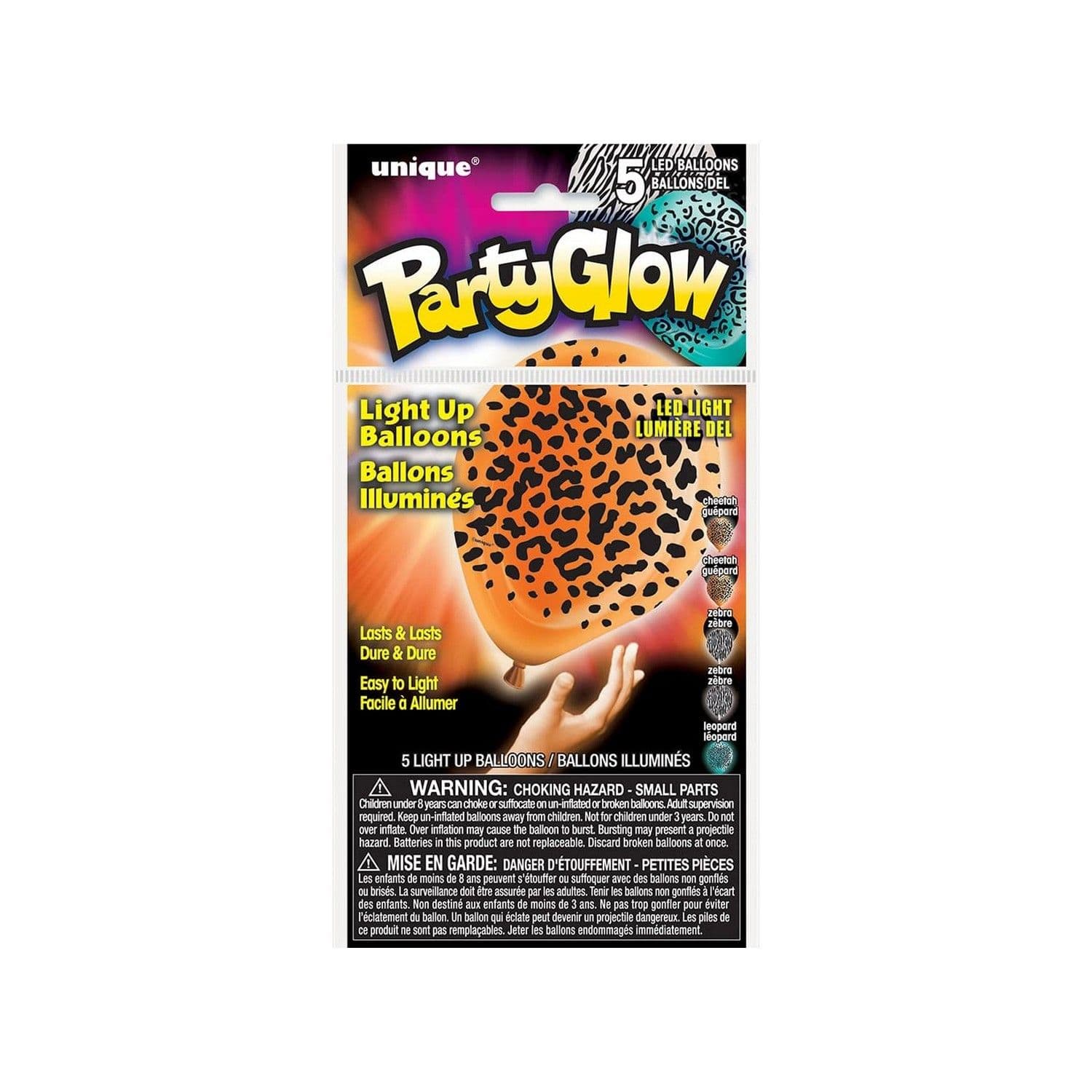 Latex Animal Print LED Balloons