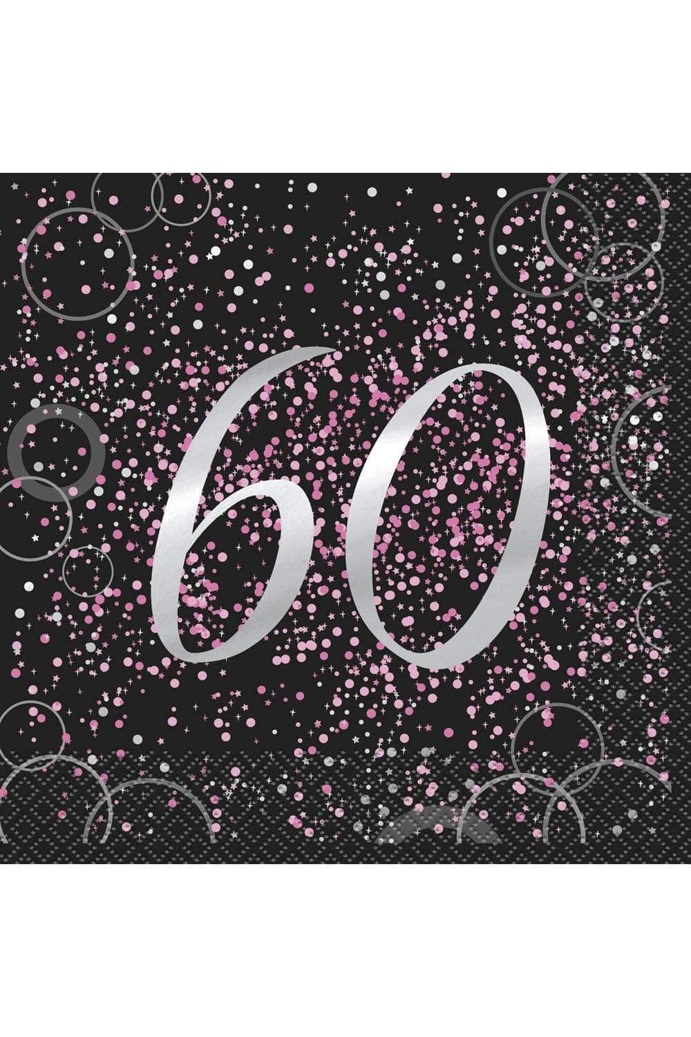Glitz 60th Birthday Disposable Napkins