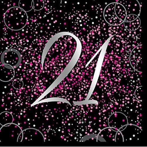 Glitz 21st Birthday Disposable Napkins